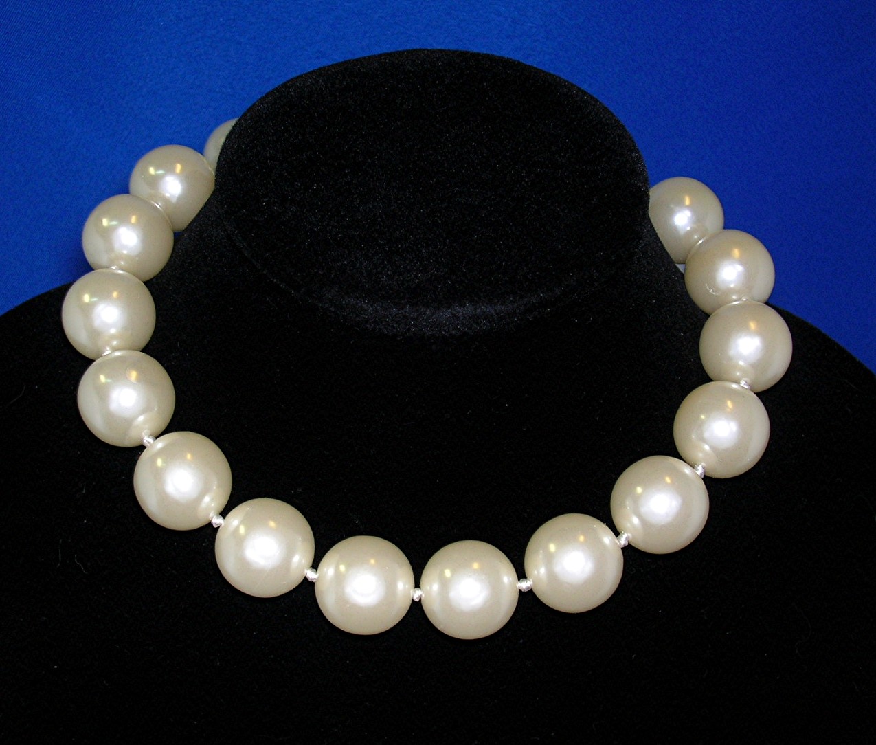 Necklace, Faux Pearls, 16 Inches  3/4 Inch Faux Pearls