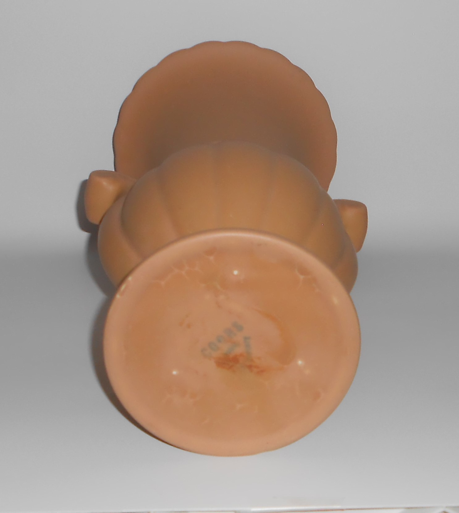 Coors Art Pottery Tan / Green #34 Florence Vase