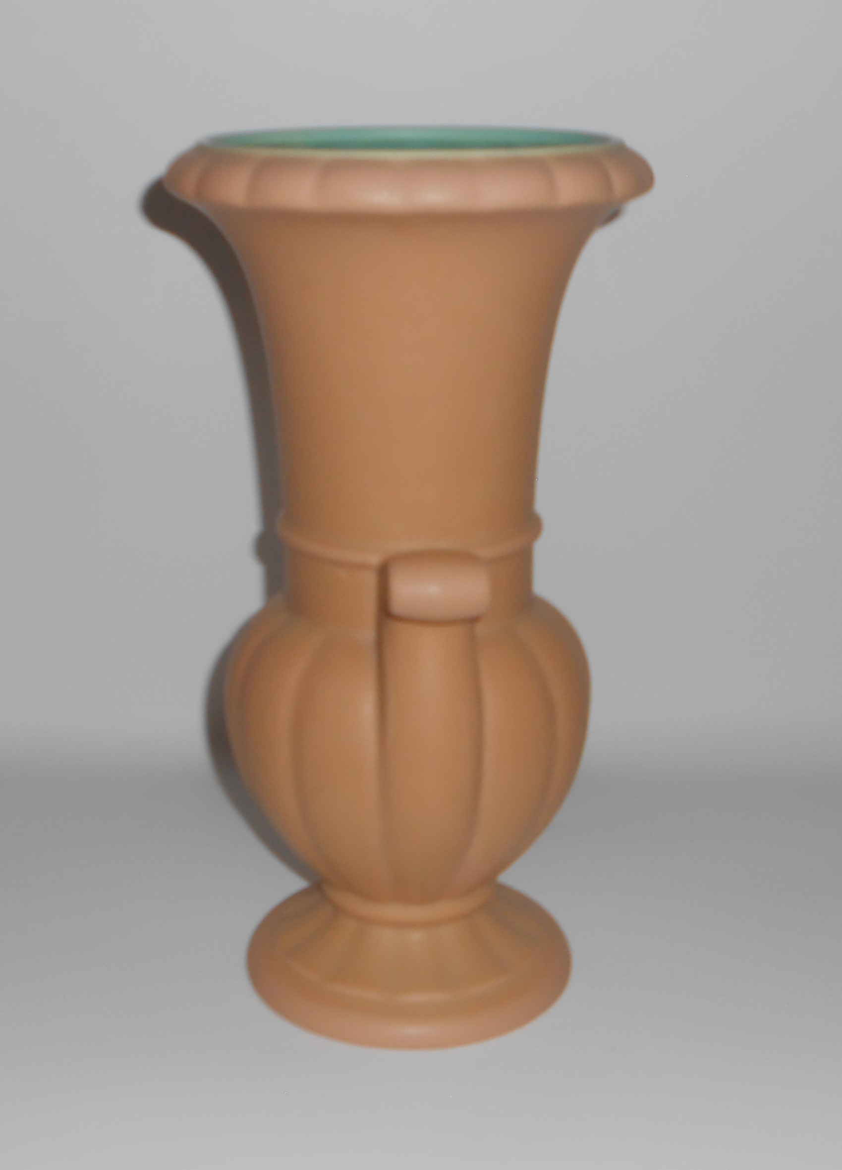 Coors Art Pottery Tan / Green #34 Florence Vase