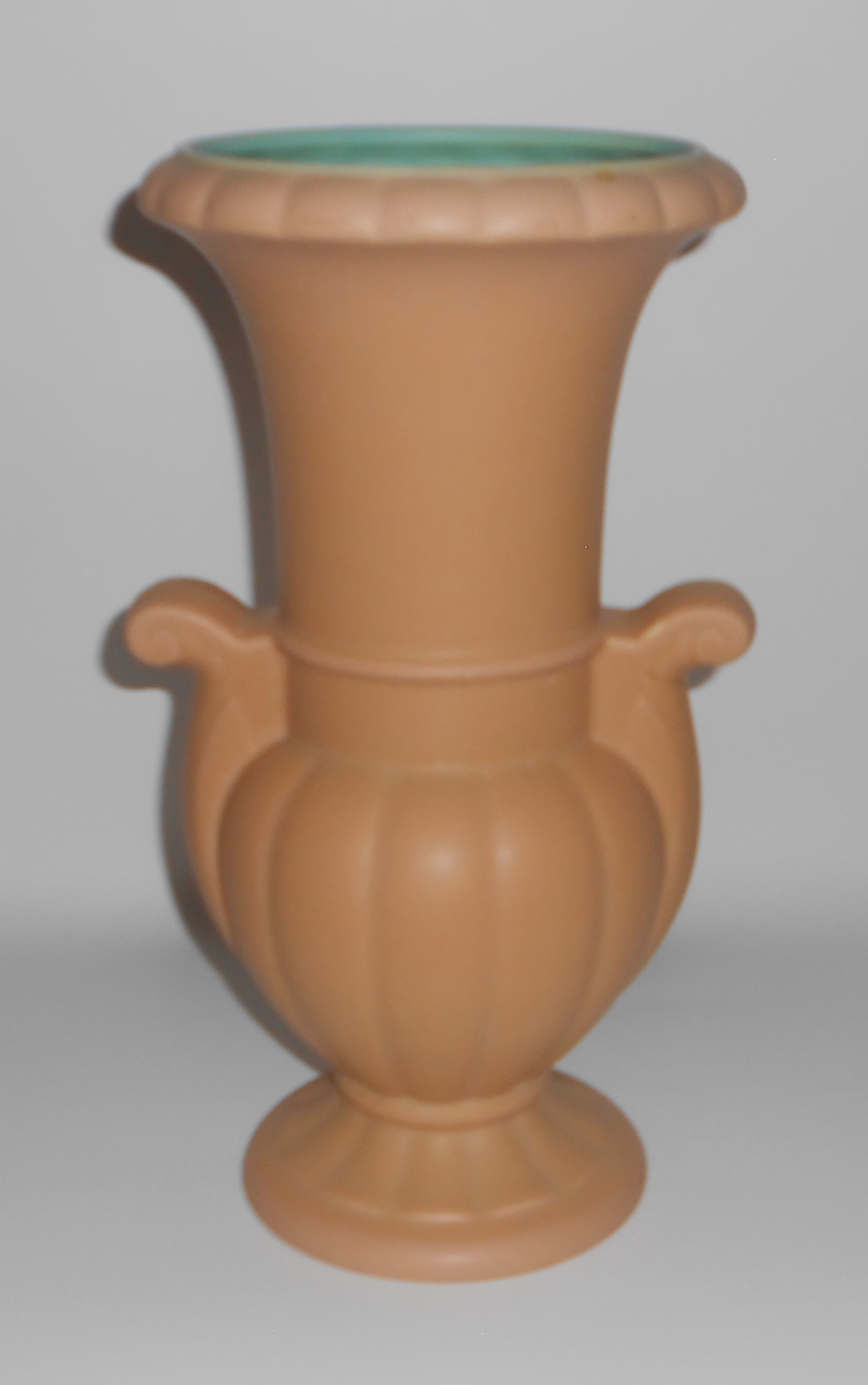 Coors Art Pottery Tan / Green #34 Florence Vase