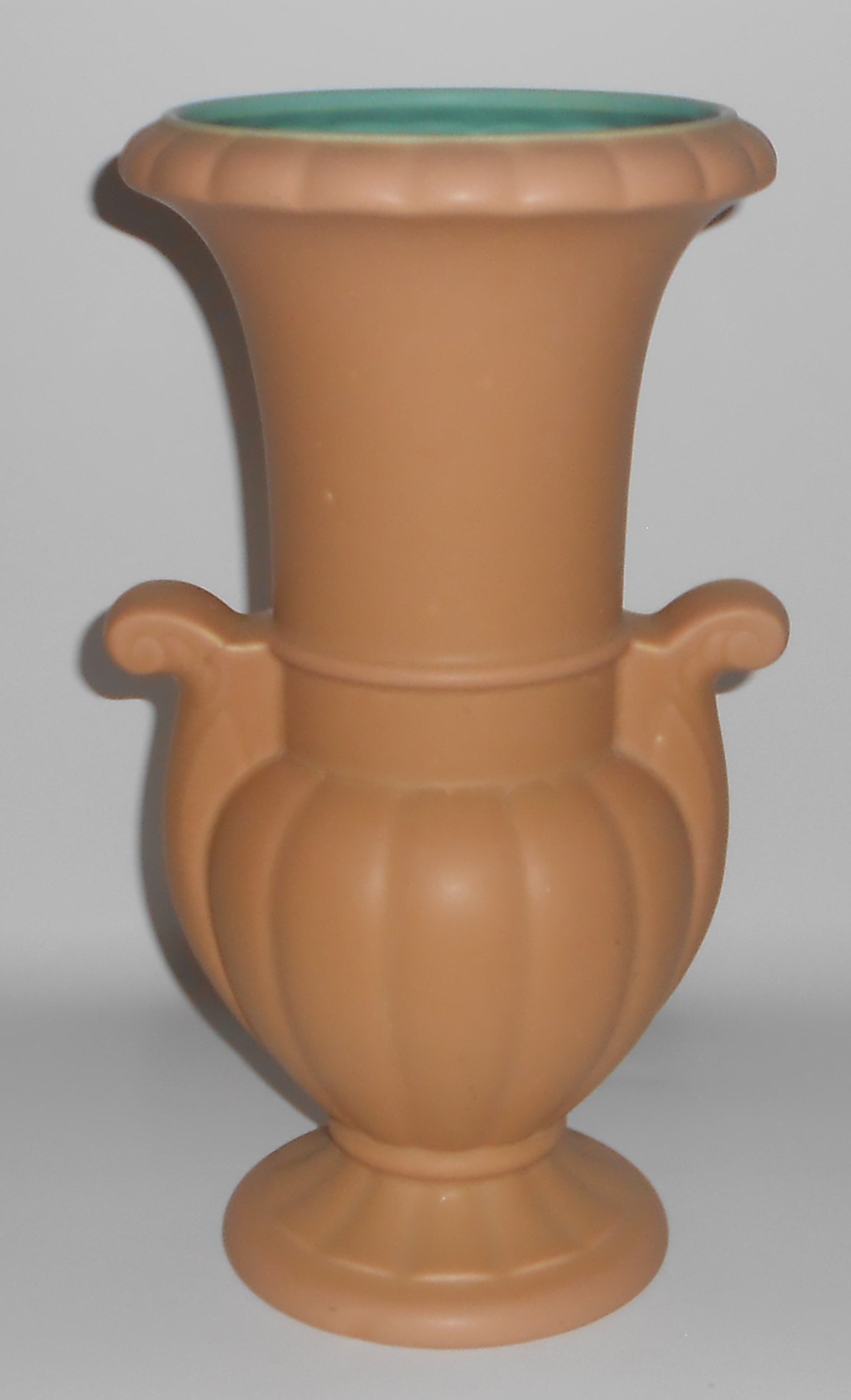 Coors Art Pottery Tan / Green #34 Florence Vase
