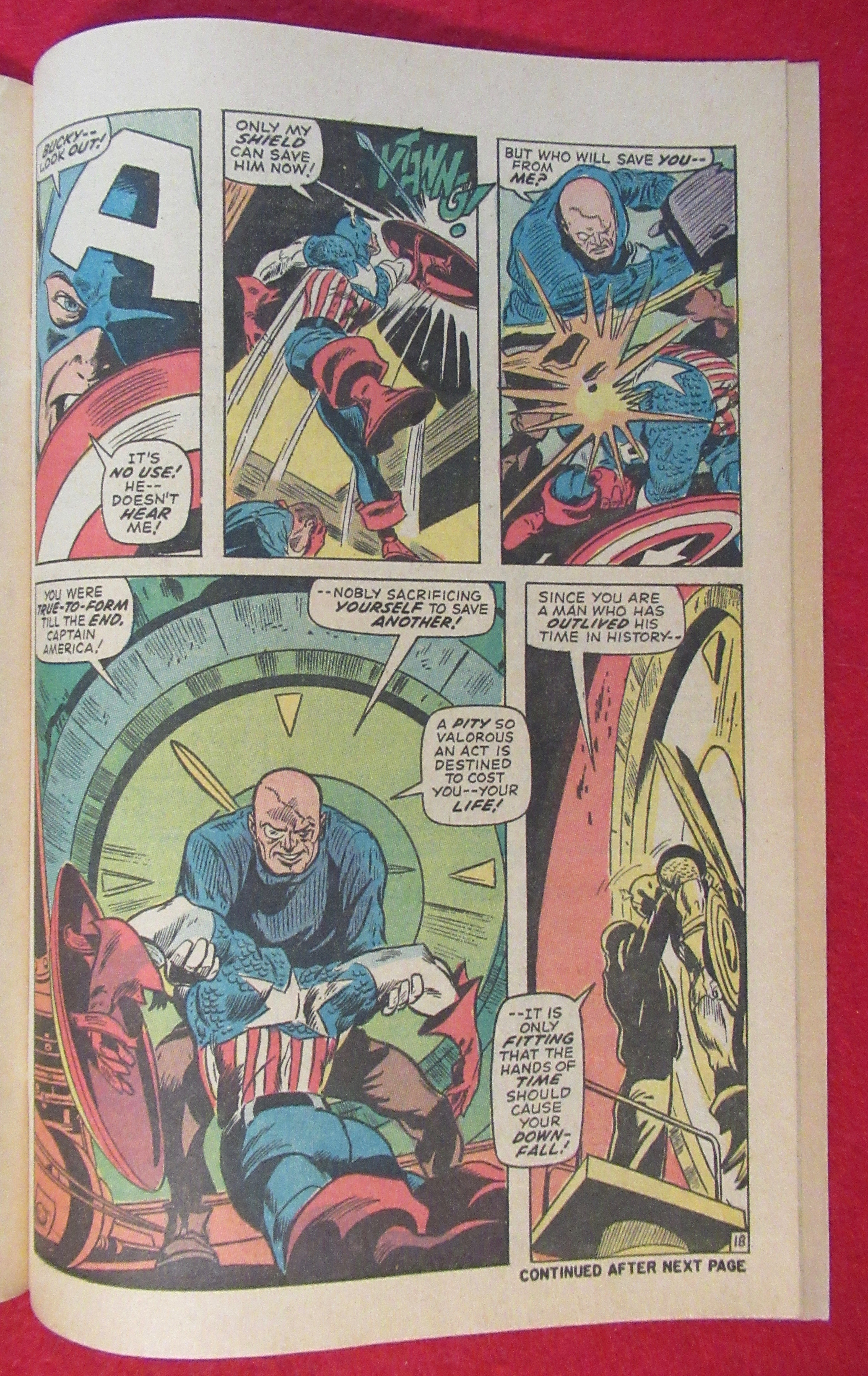 Captain America Comic November 1970 Bucky Reborn