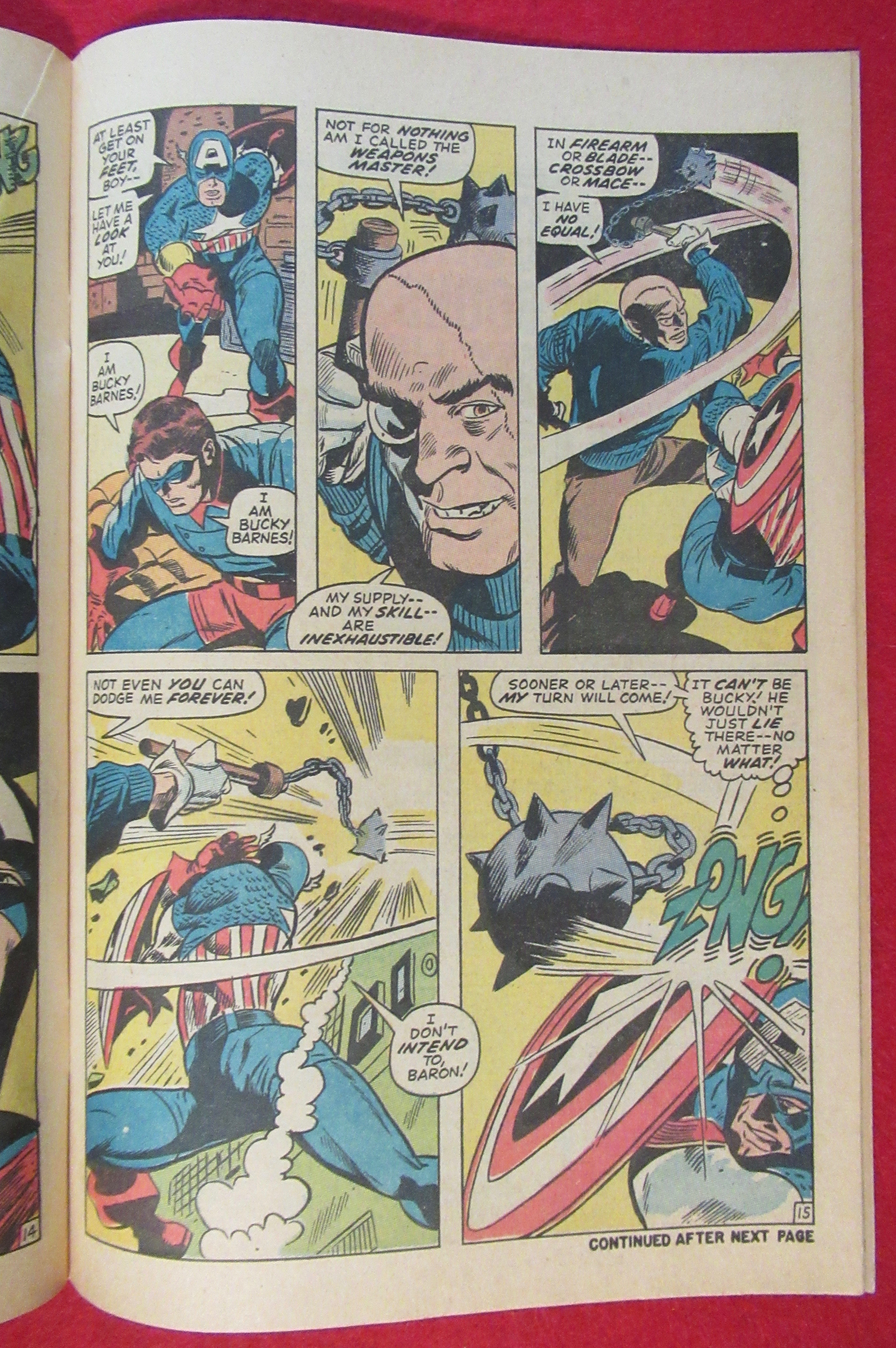 Captain America Comic November 1970 Bucky Reborn