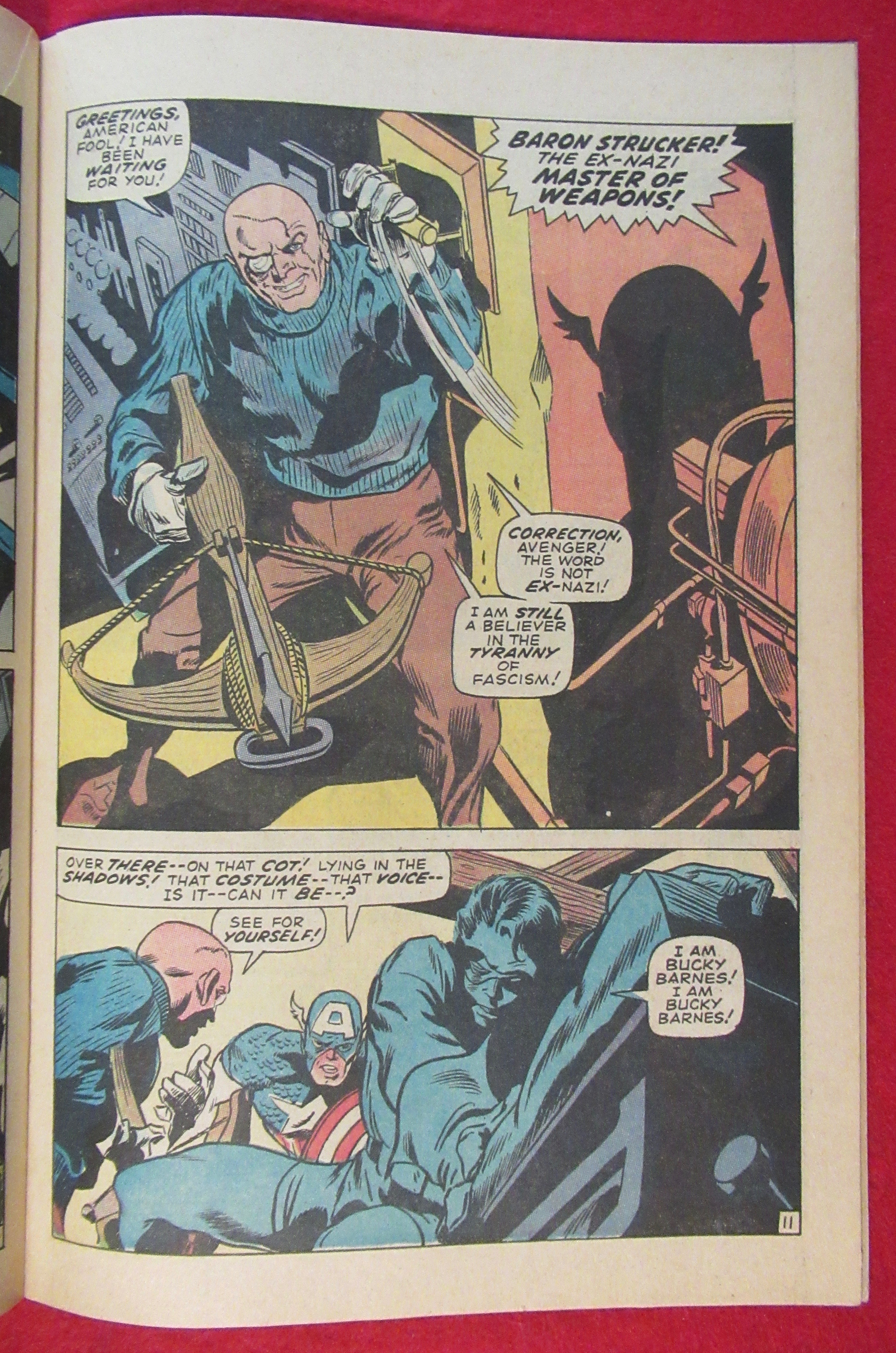Captain America Comic November 1970 Bucky Reborn