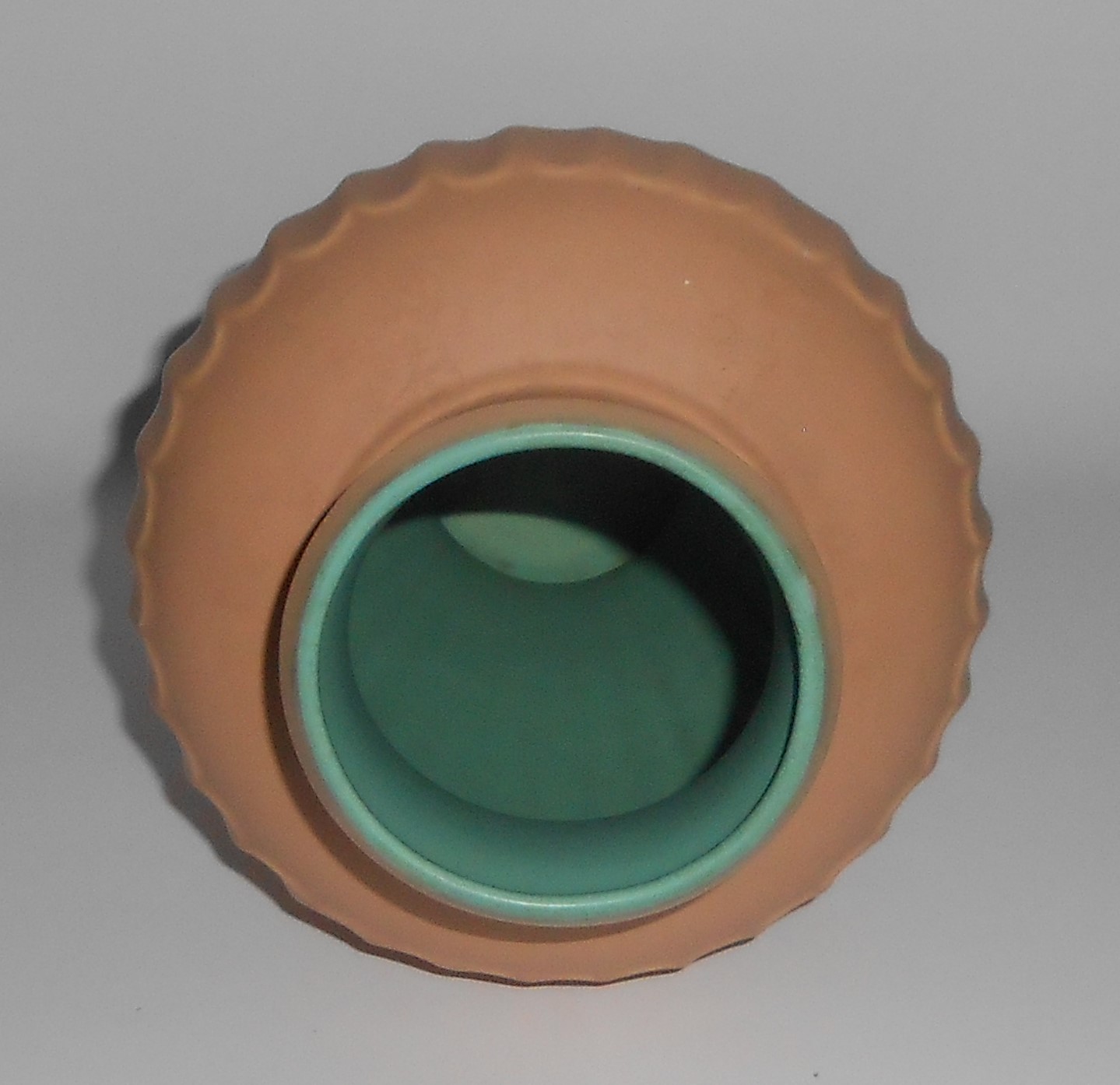 Coors Art Pottery Tan / White #86 Matchless Vase