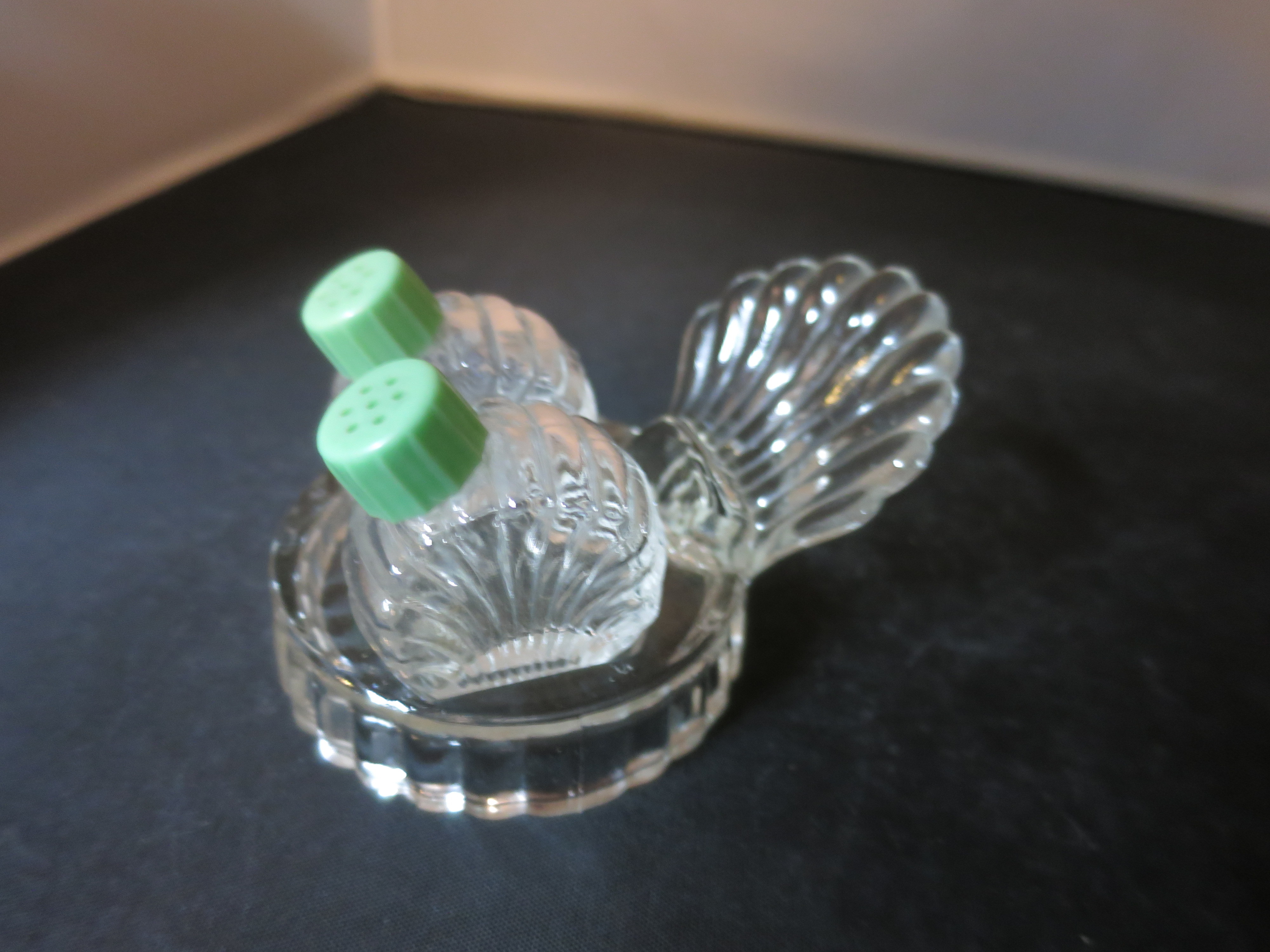 Vintage Turkey Tail Salt and Pepper Shakers Turkey Tail Tray