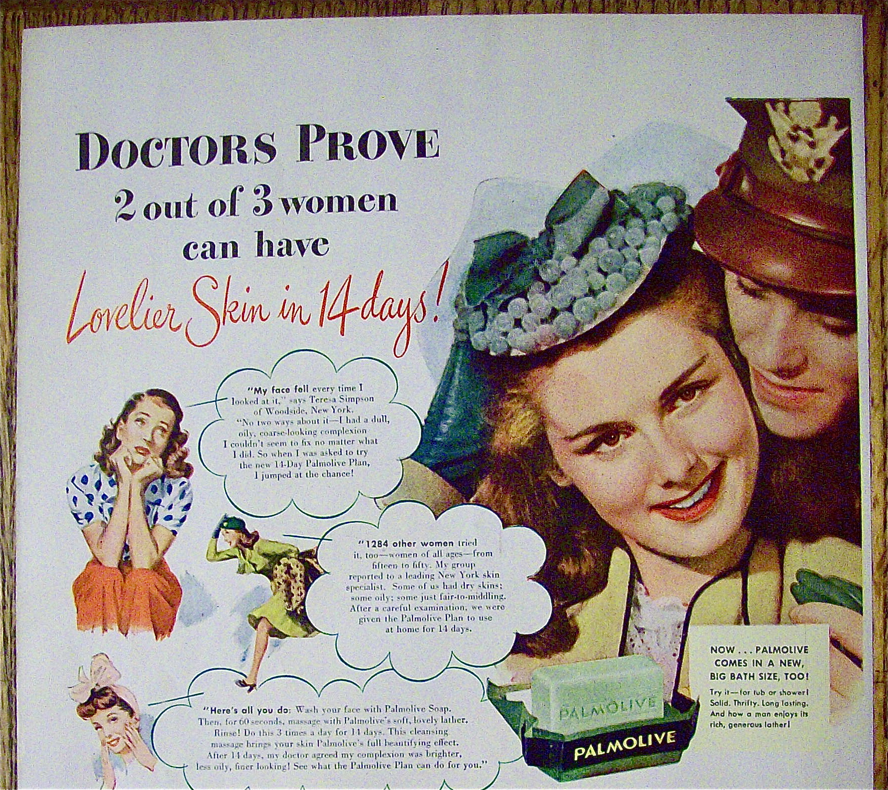 1945 Palmolive Soap with Soldier & Woman