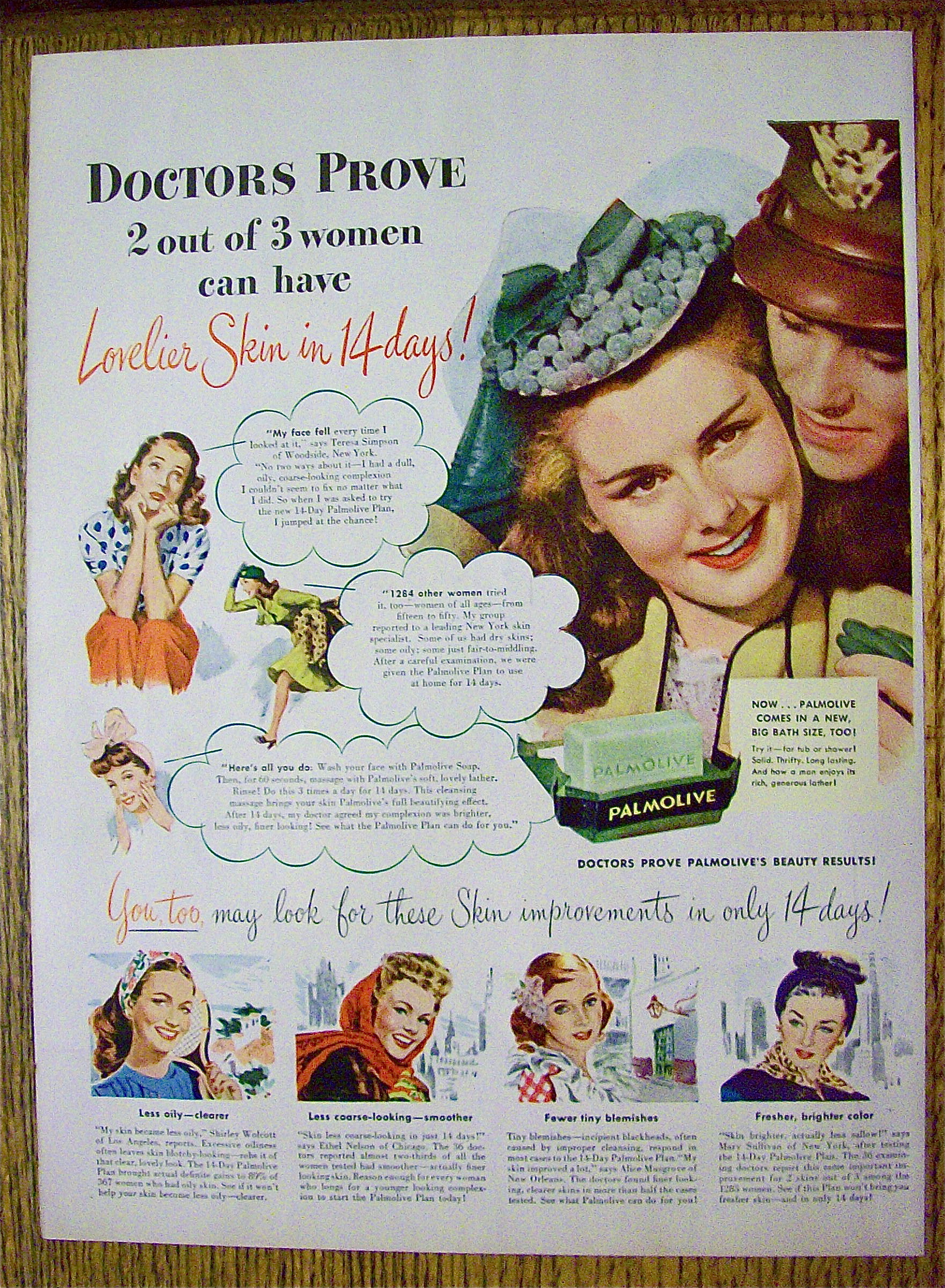 1945 Palmolive Soap with Soldier & Woman