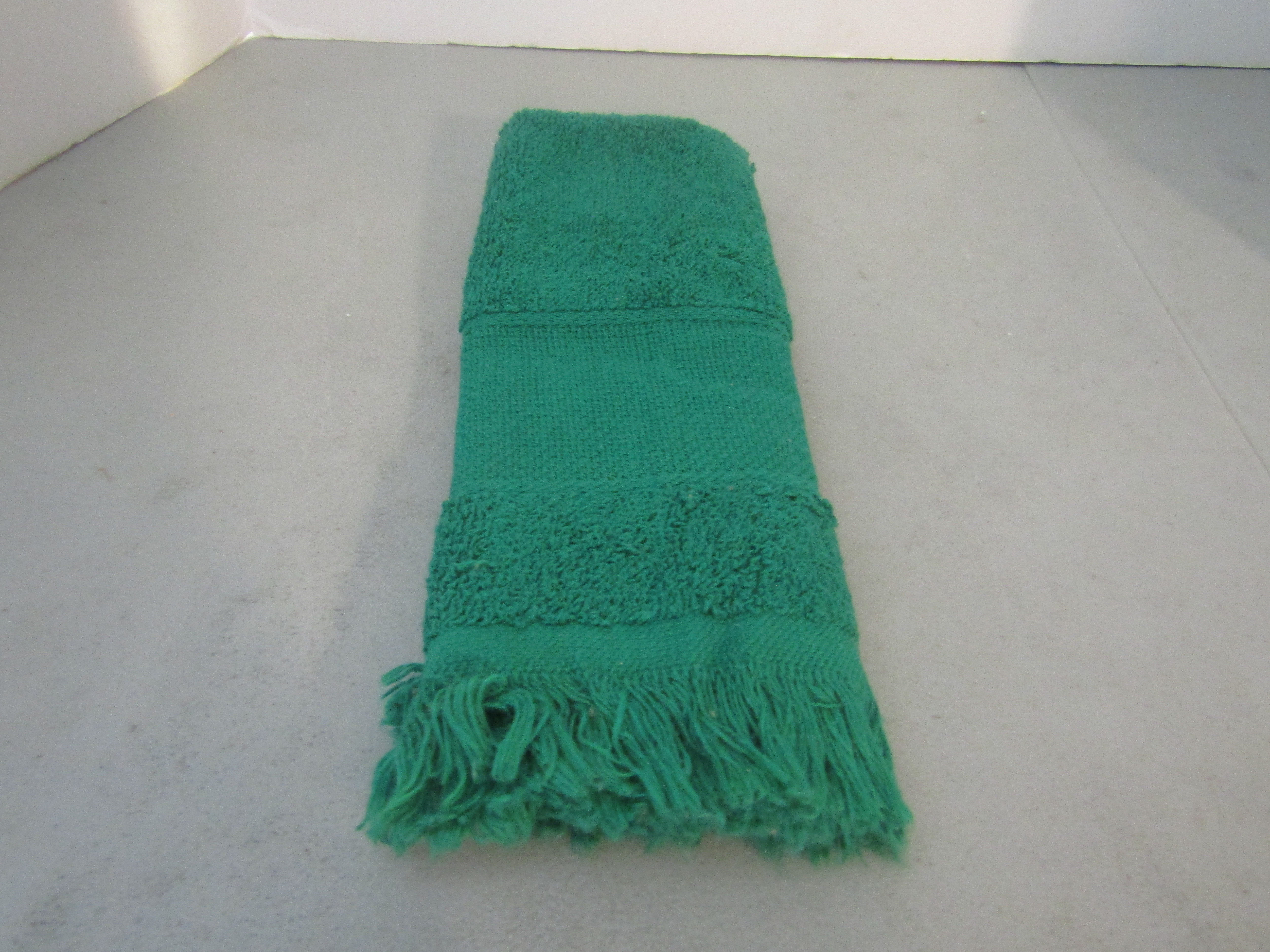 Vintage Green Cross Stitch Fingertip Tea Towel