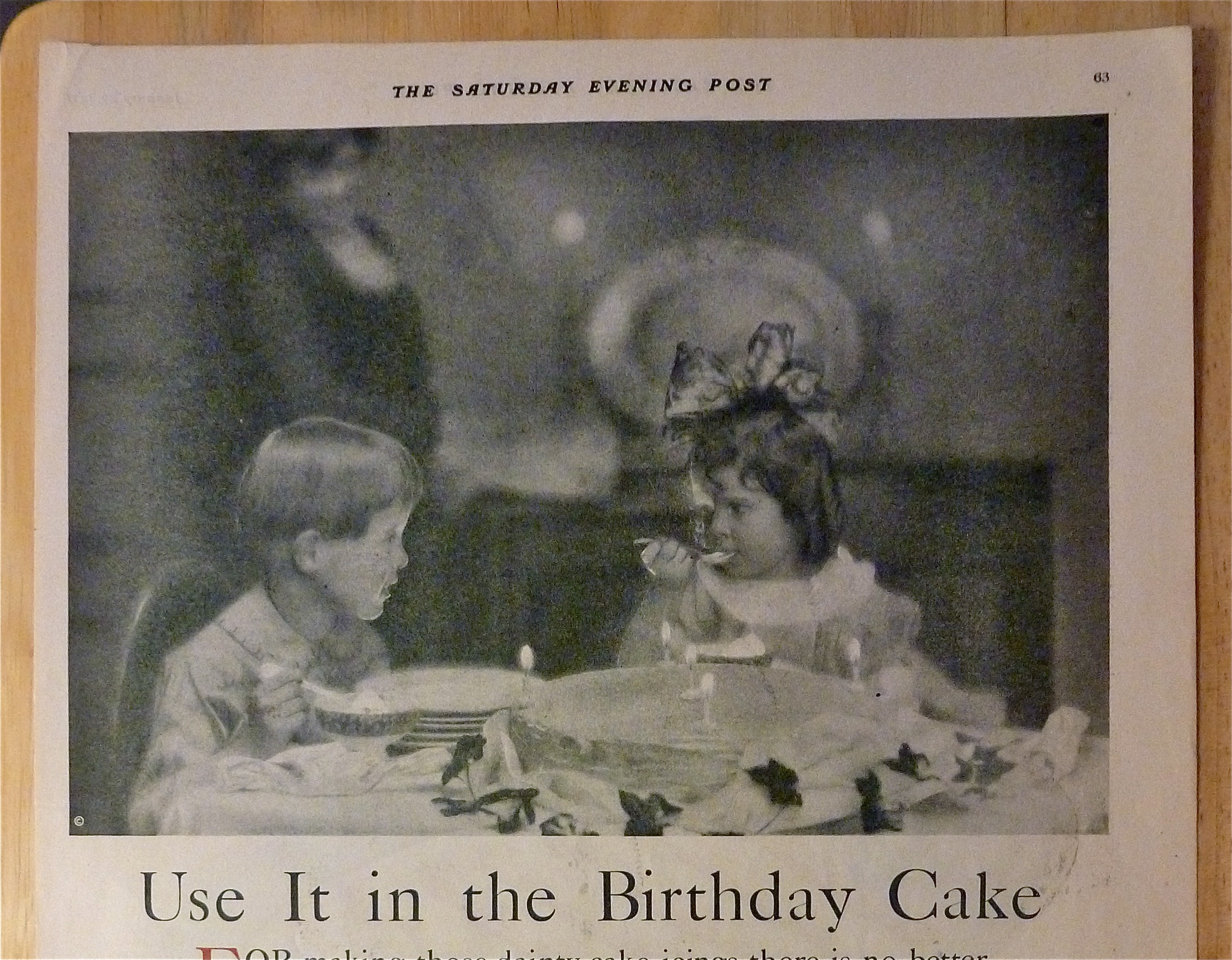 1921 Carnation Milk with Boy & Girl Sitting at Table