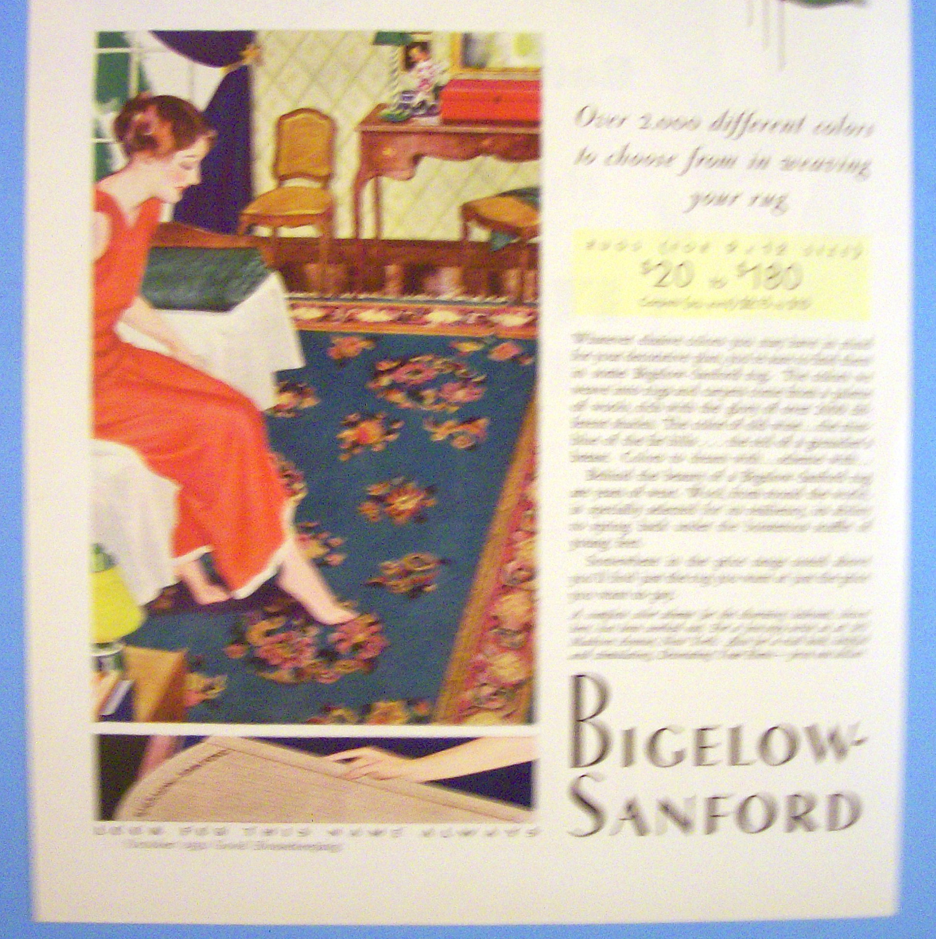 1931 Bigelow Sanford w/ Woman Looking at Rug