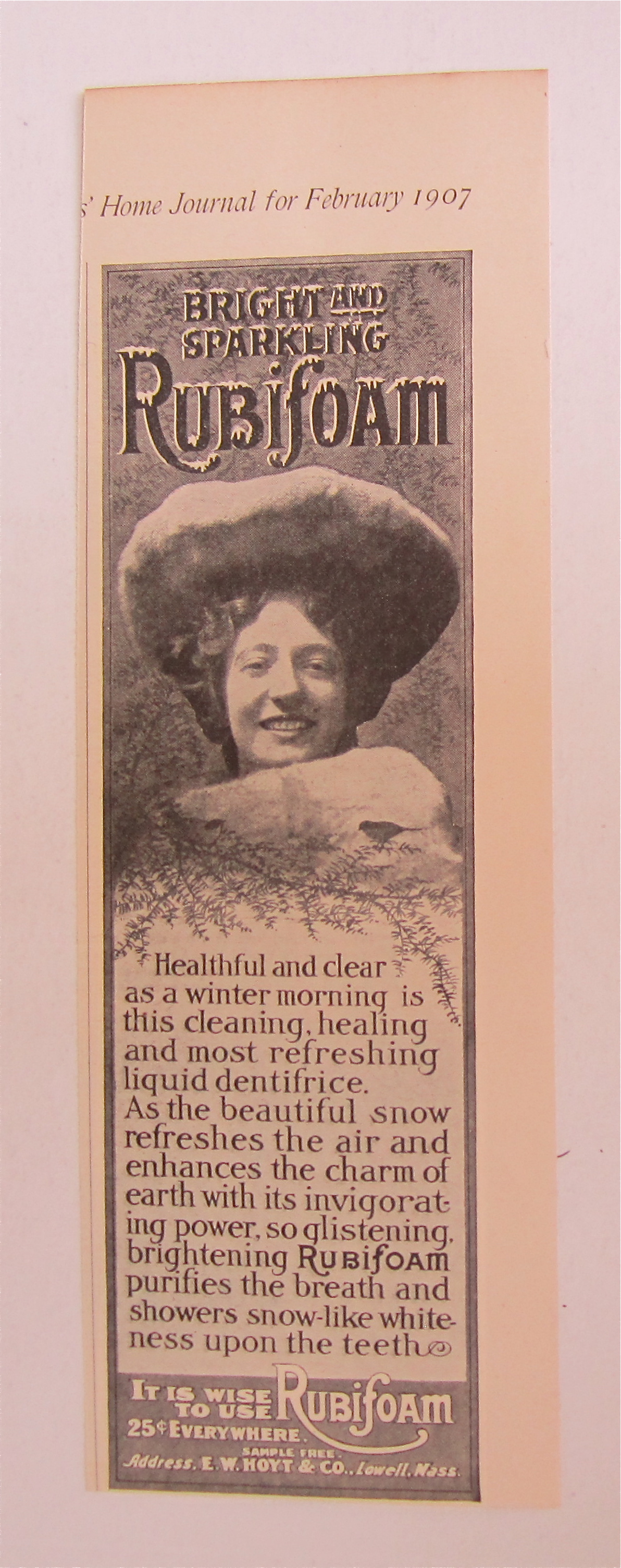 1907 Rubifoam with Woman Smiling