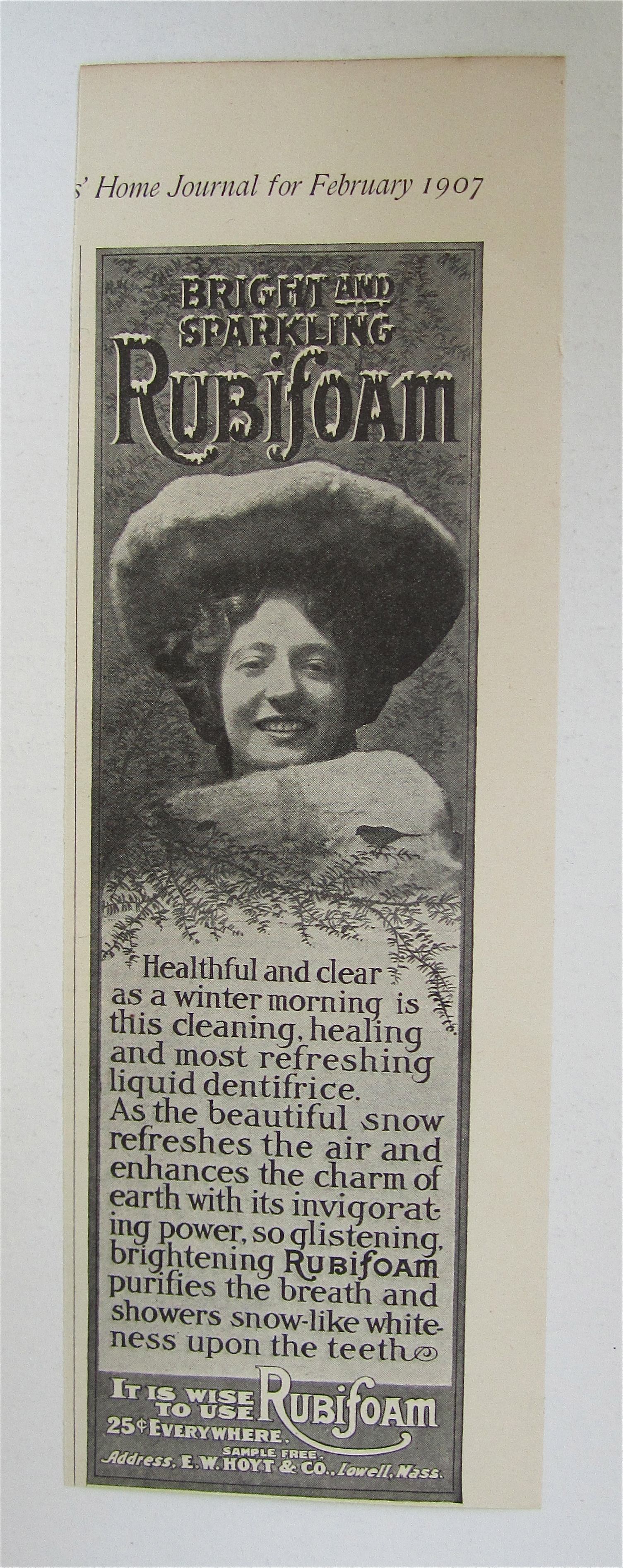 1907 Rubifoam with Woman Smiling