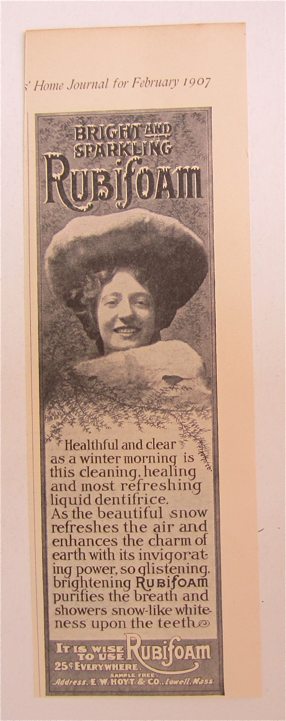 1907 Rubifoam with Woman Smiling