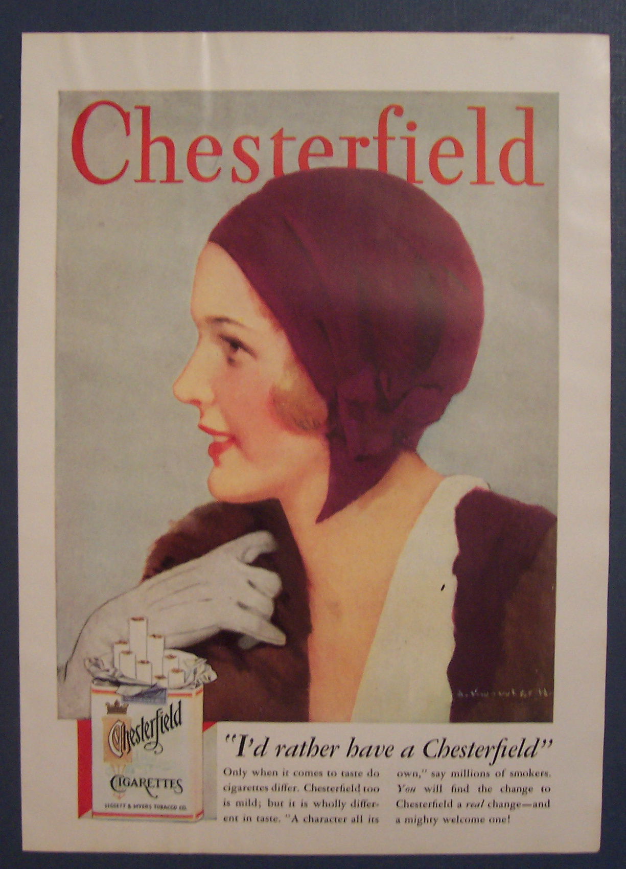 1931  Chesterfield  Cigarettes