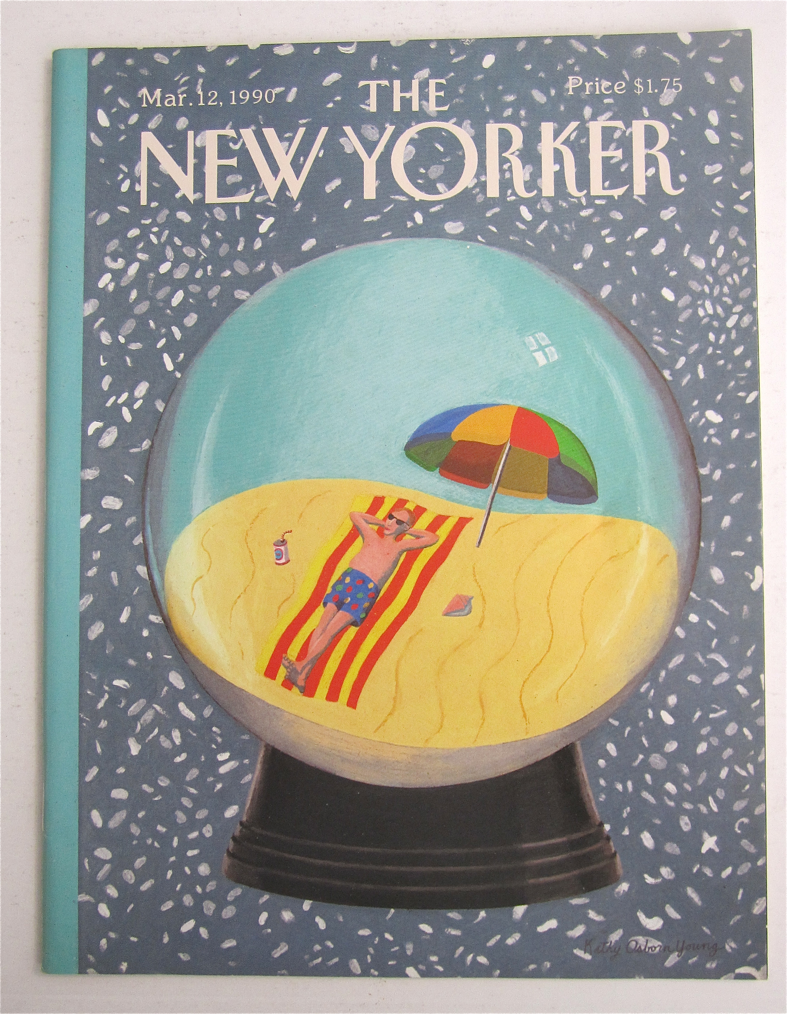 New Yorker Magazine March 12, 1990 Snow Globe