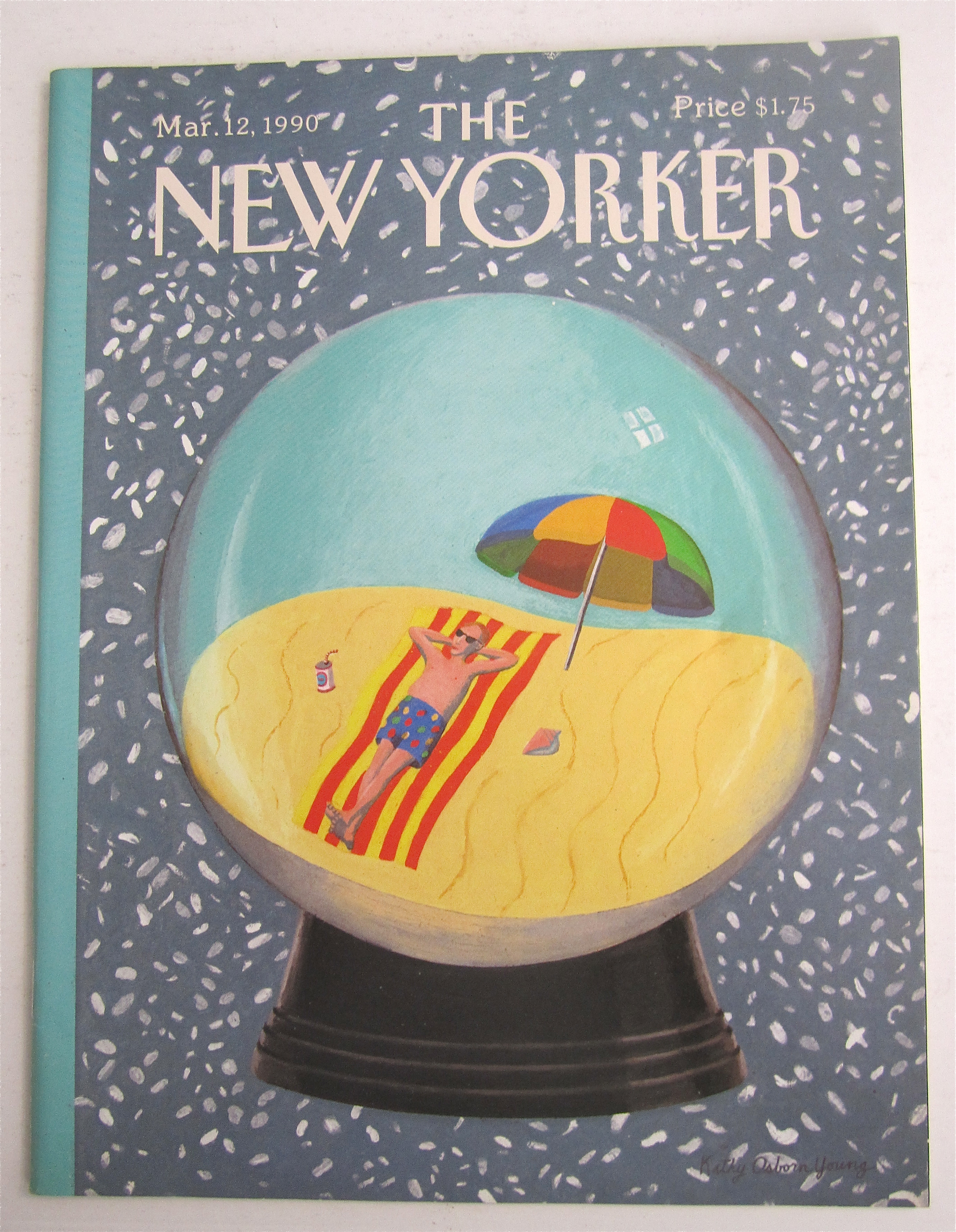 New Yorker Magazine March 12, 1990 Snow Globe