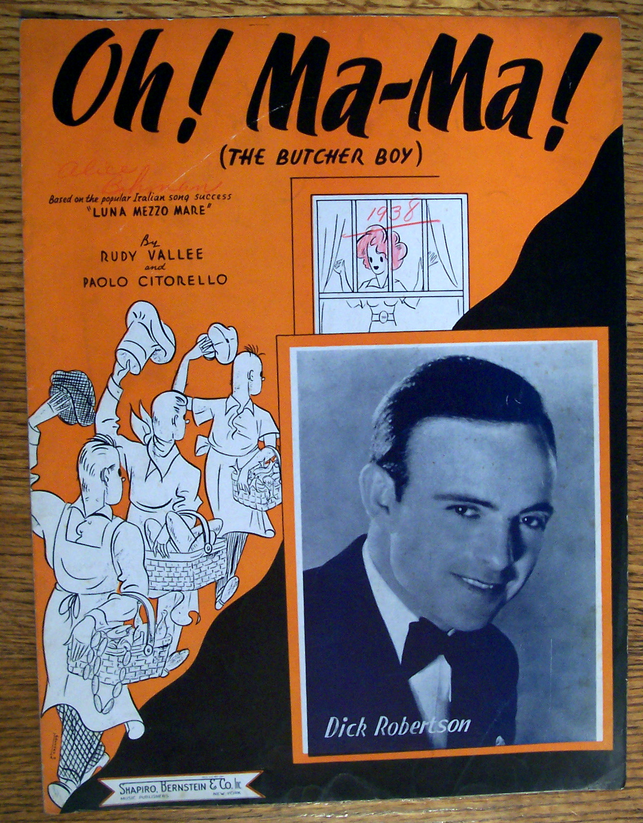 Sheet Music For 1938 Oh!  Ma - Ma! (The Butcher Boy)