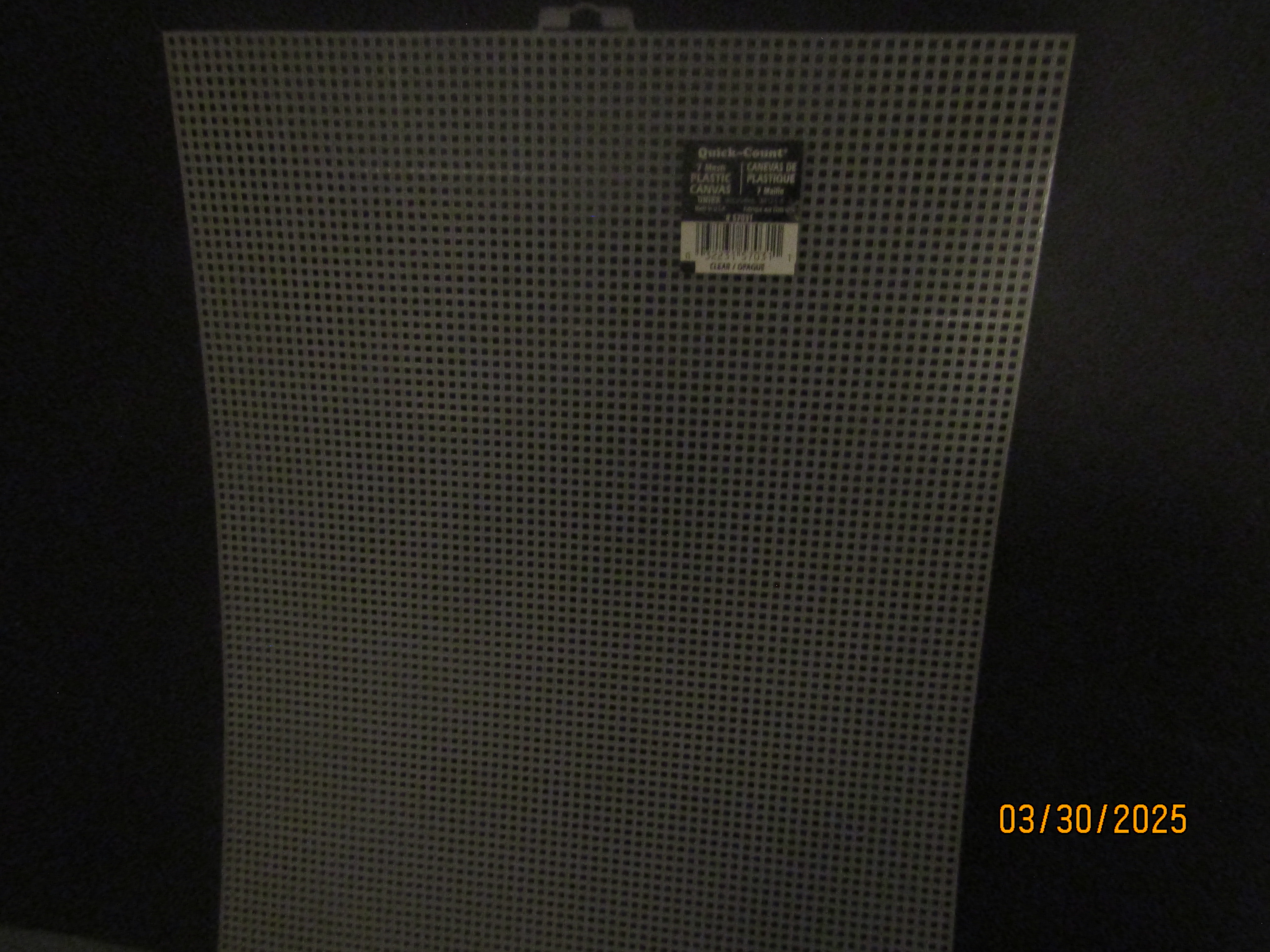 Vintage Quick-Count Clear Plastic Canvas Sheet