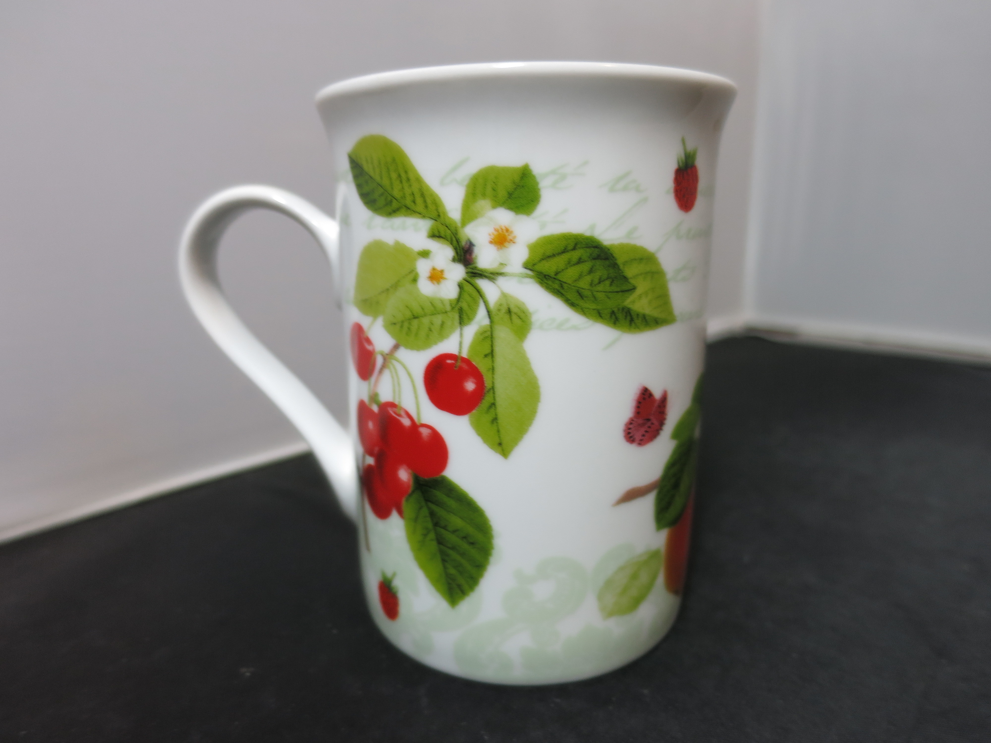 Masterpiece Collection Fruit Cup Mug 8 fl oz bone china