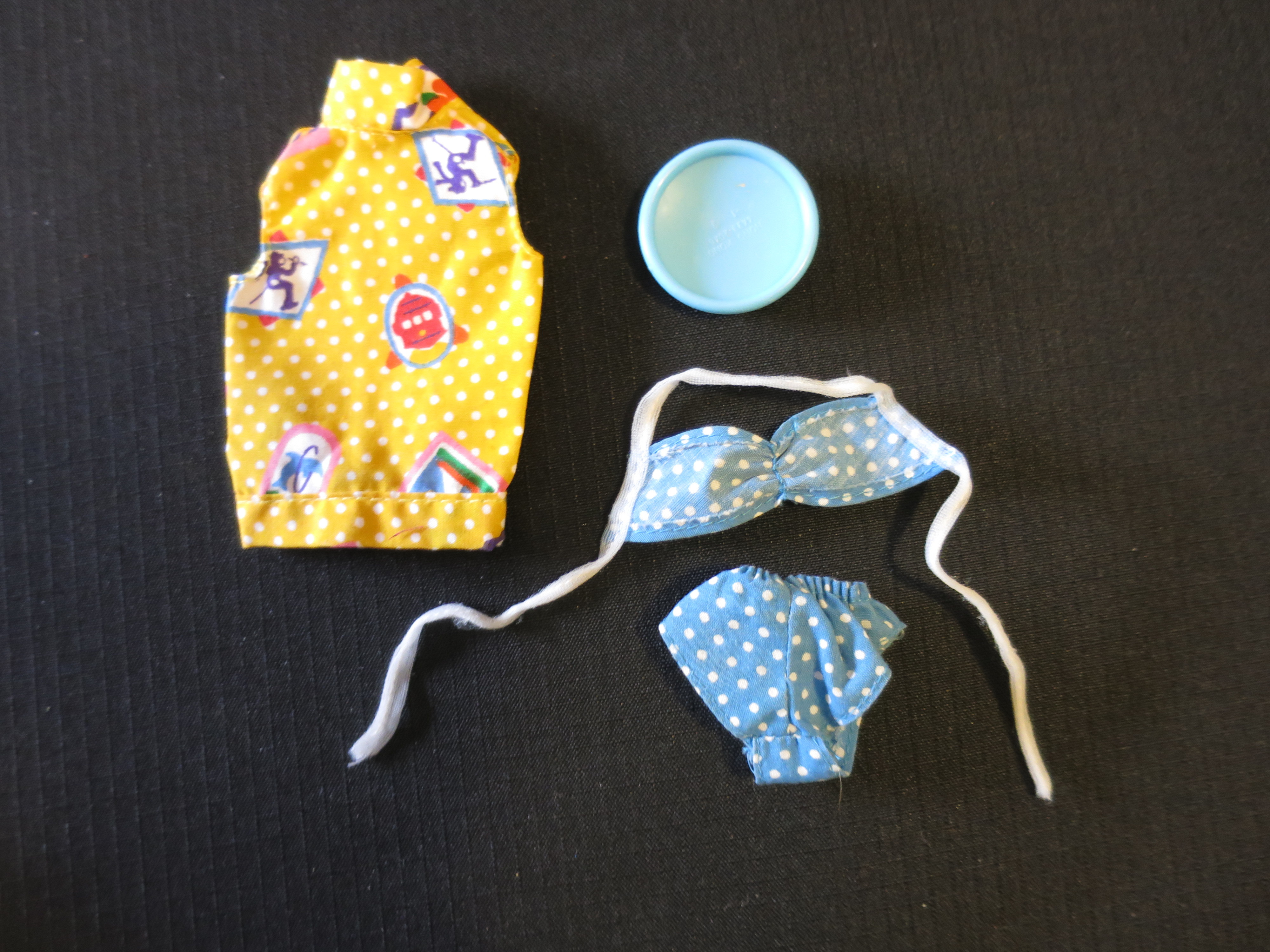 California Dream Barbie Doll Polka Dot Bikini Vest Frisbie