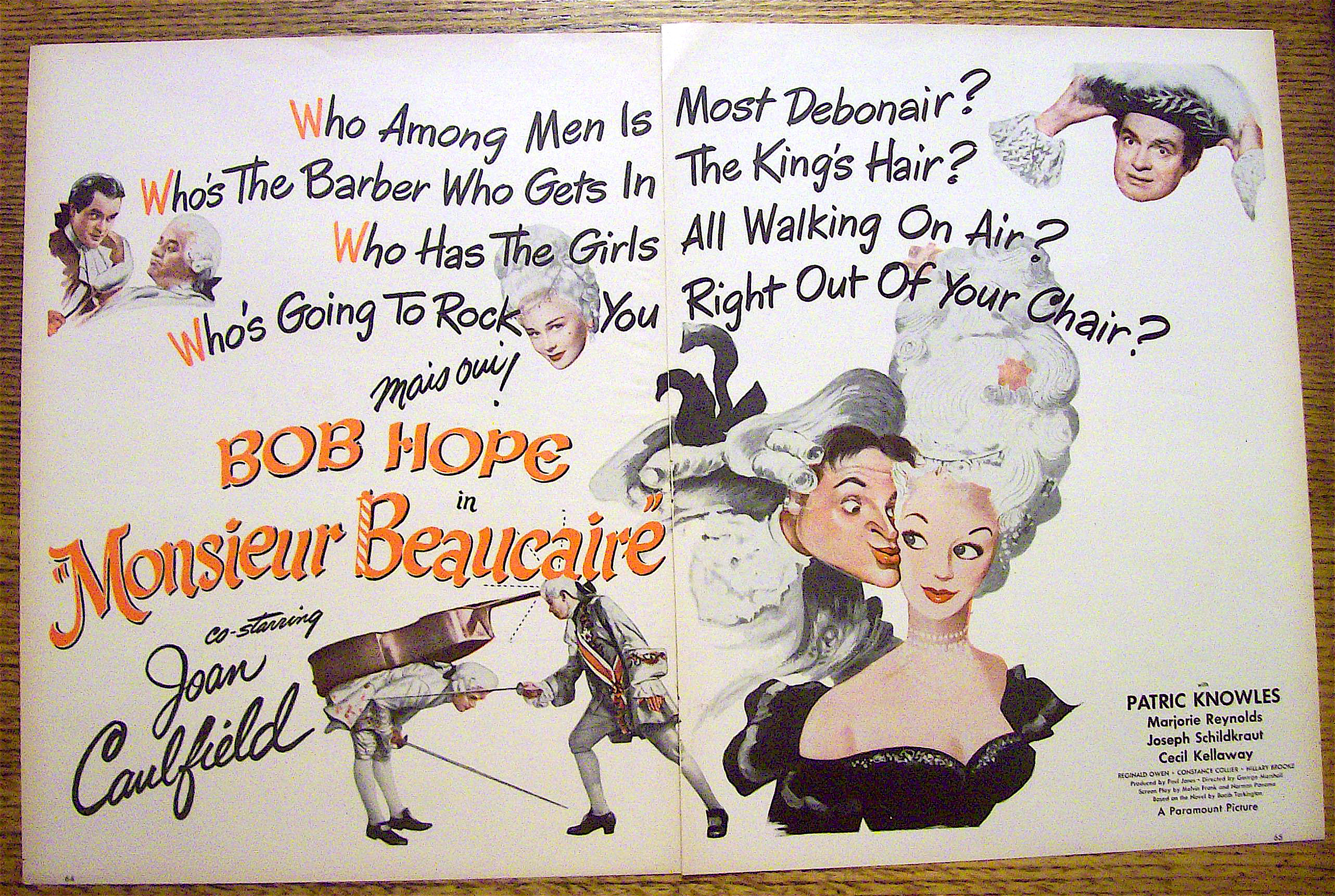 1946 Monsieur Beaucaire with Bob Hope & Joan Caulfield