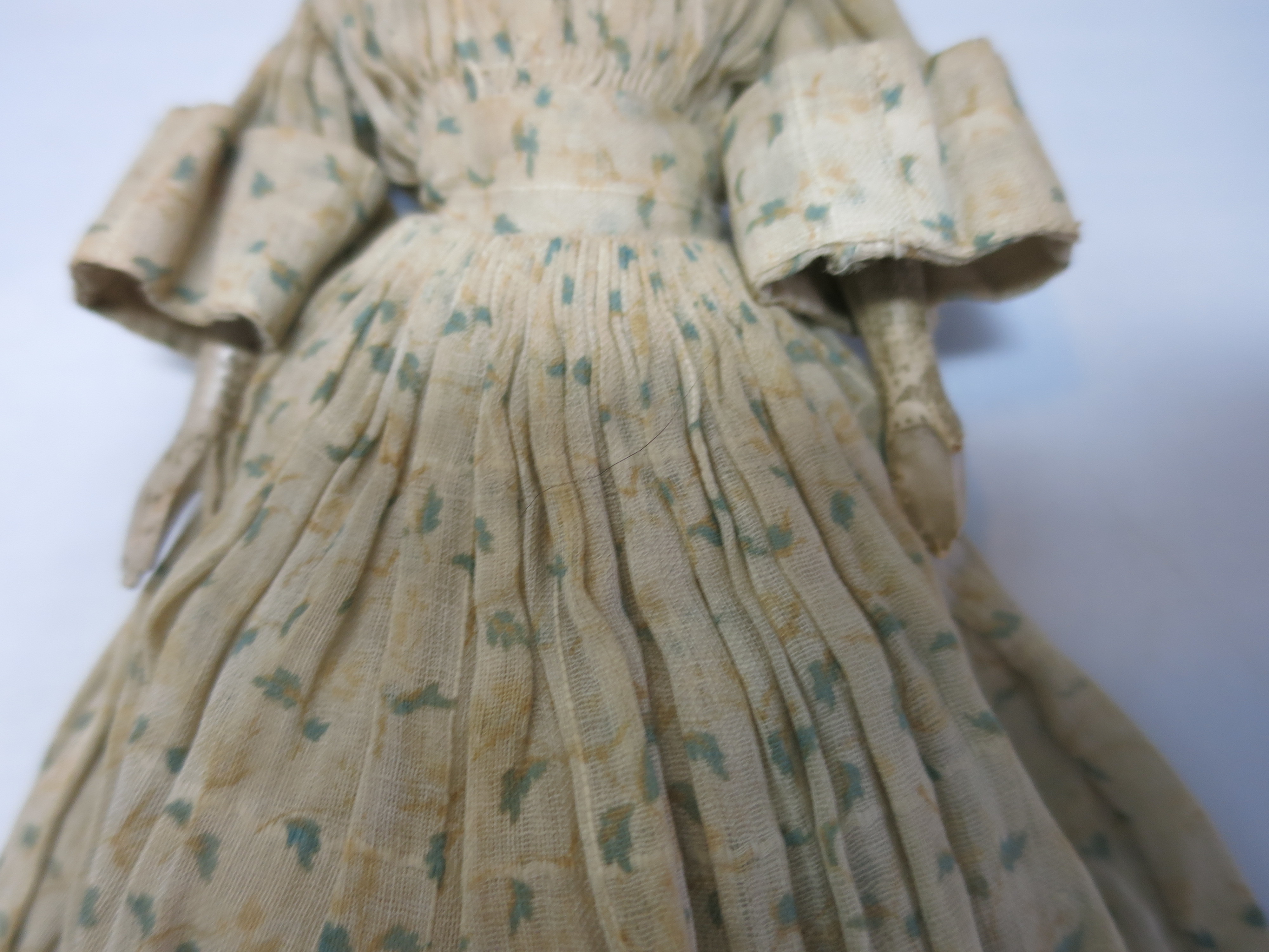 Milliners Doll Paper Mache Wood Leather circa 1860s