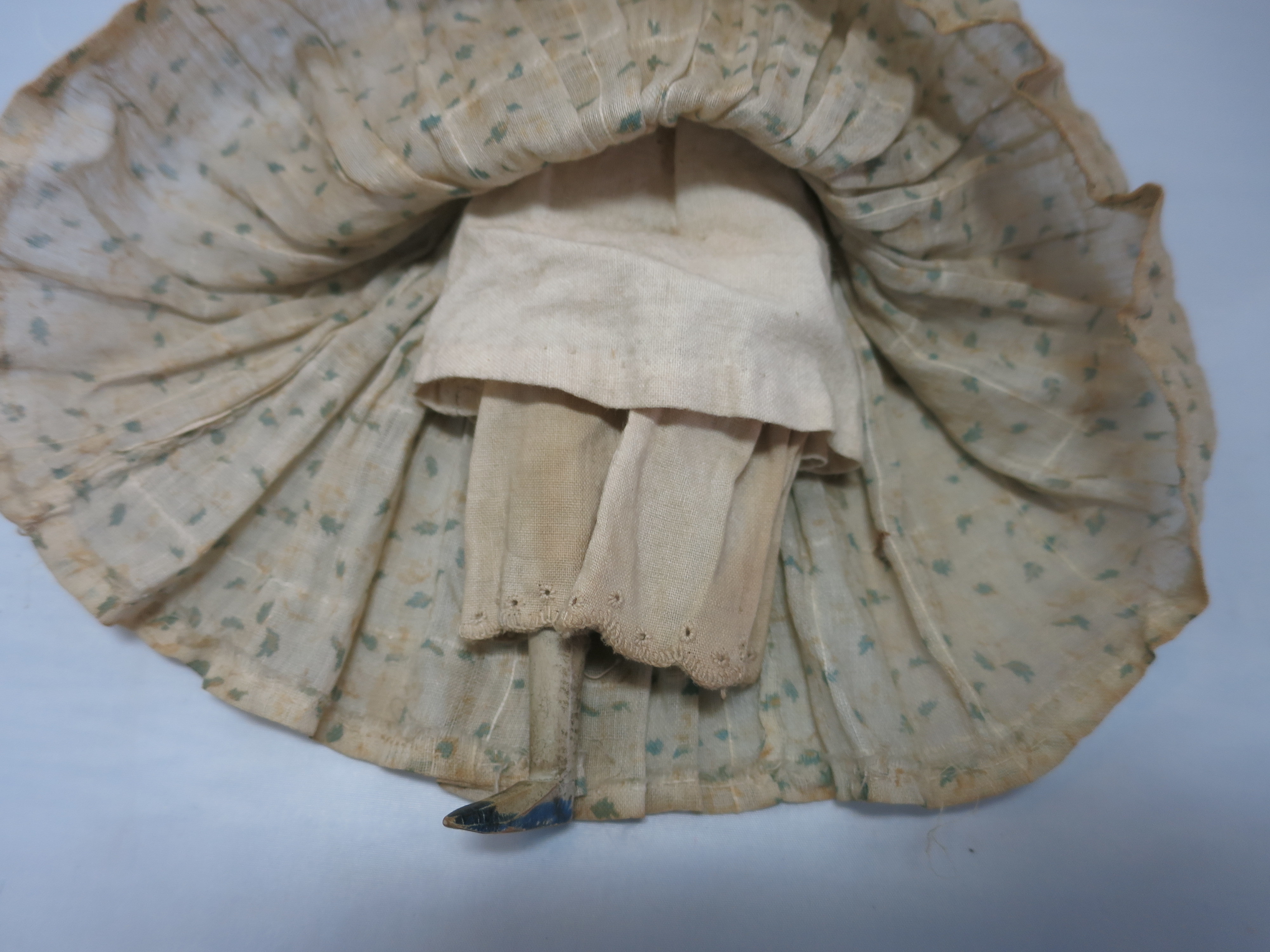 Milliners Doll Paper Mache Wood Leather circa 1860s