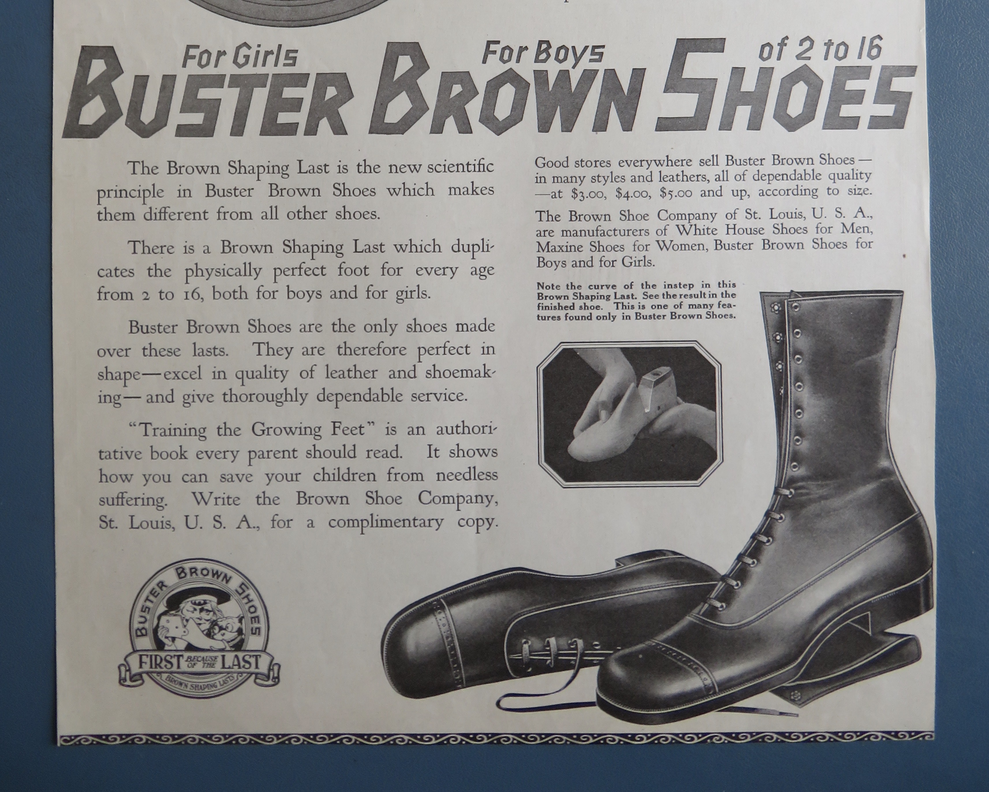 1919 Buster Brown Shoes with