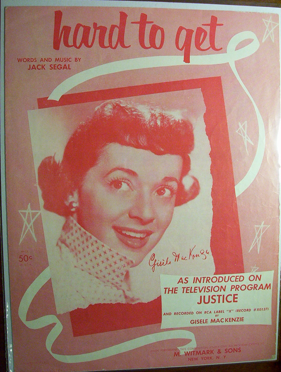 Sheet Music For 1955 Hard To Get