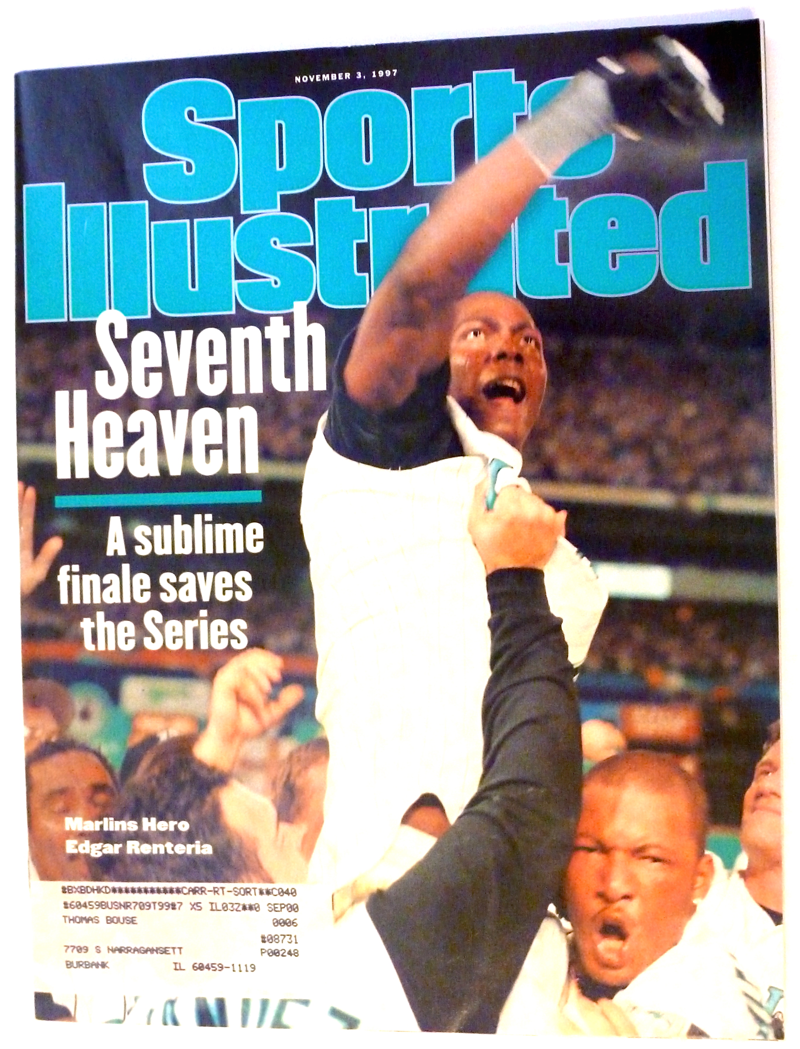 Sports Illustrated Magazine-Nov 3, 1997-Edgar Renteria