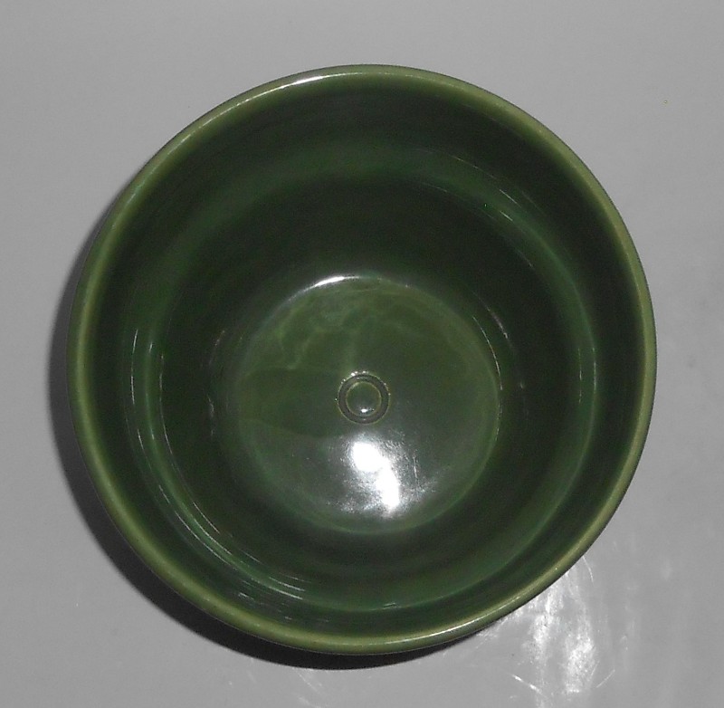 VINTAGE Bauer Pottery 6" Olive Green Flower Pot