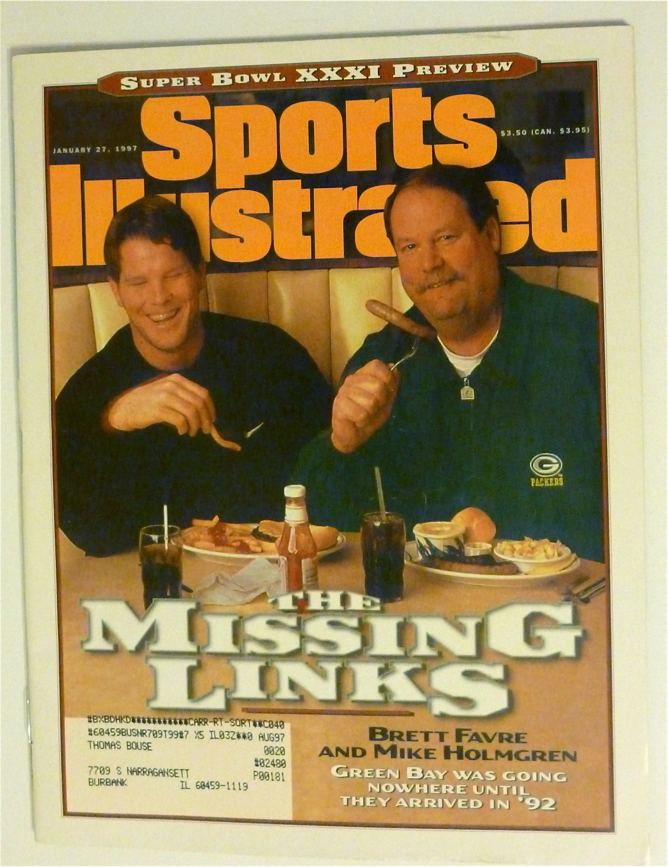 Sports Illustrated Magazine-Jan 27, 1997-Favre/Holmgren