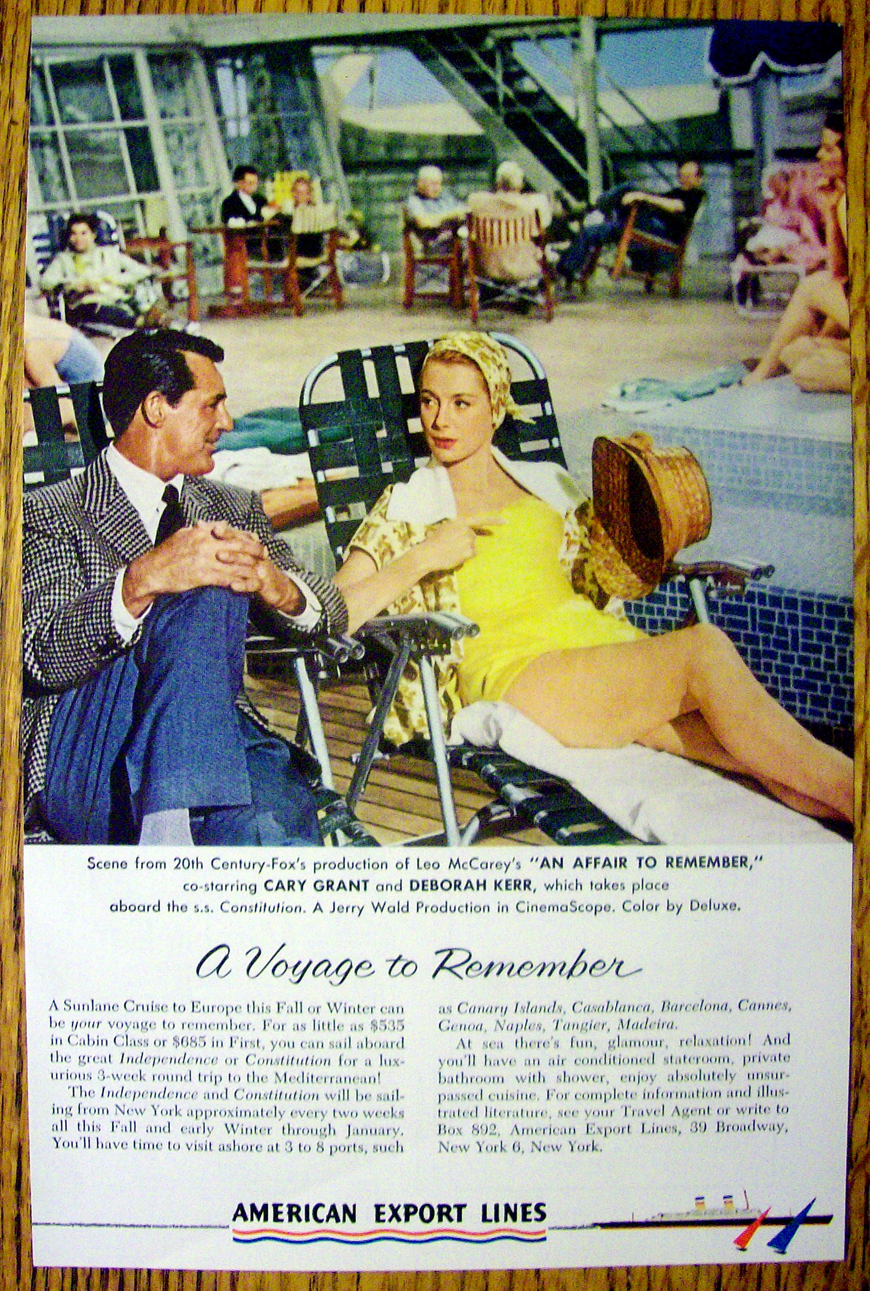1957 American Export Lines with Cary Grant/Deborah Kerr