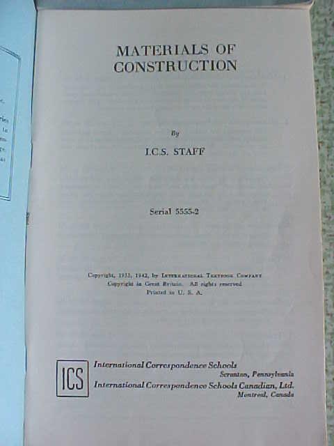 Strength of Material Construction International Corresp