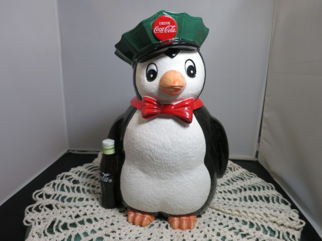Vintage Coca Cola Penguin Cookie Jar 1997