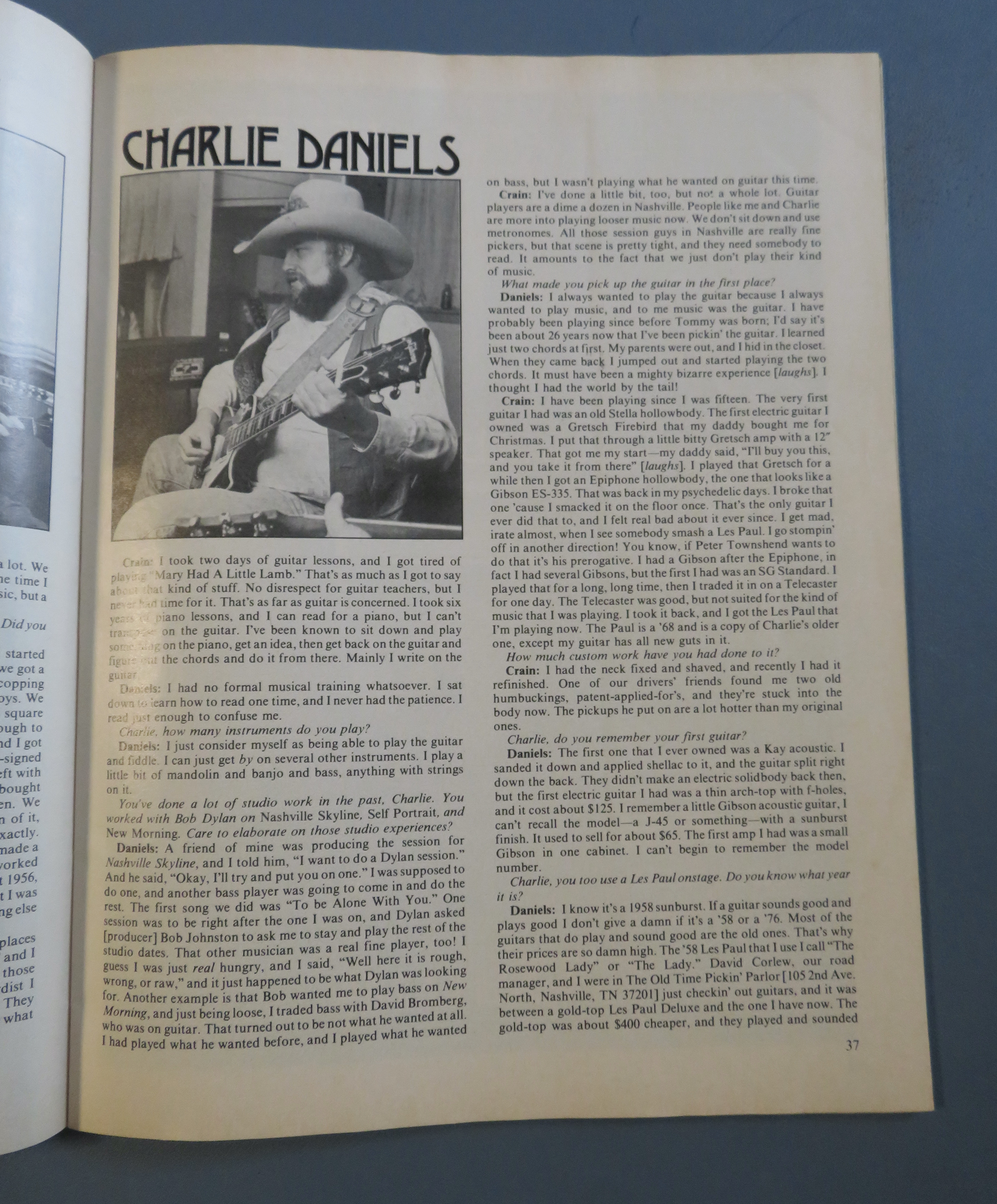 Guitar Player Magazine March 1977 Charlie Daniels