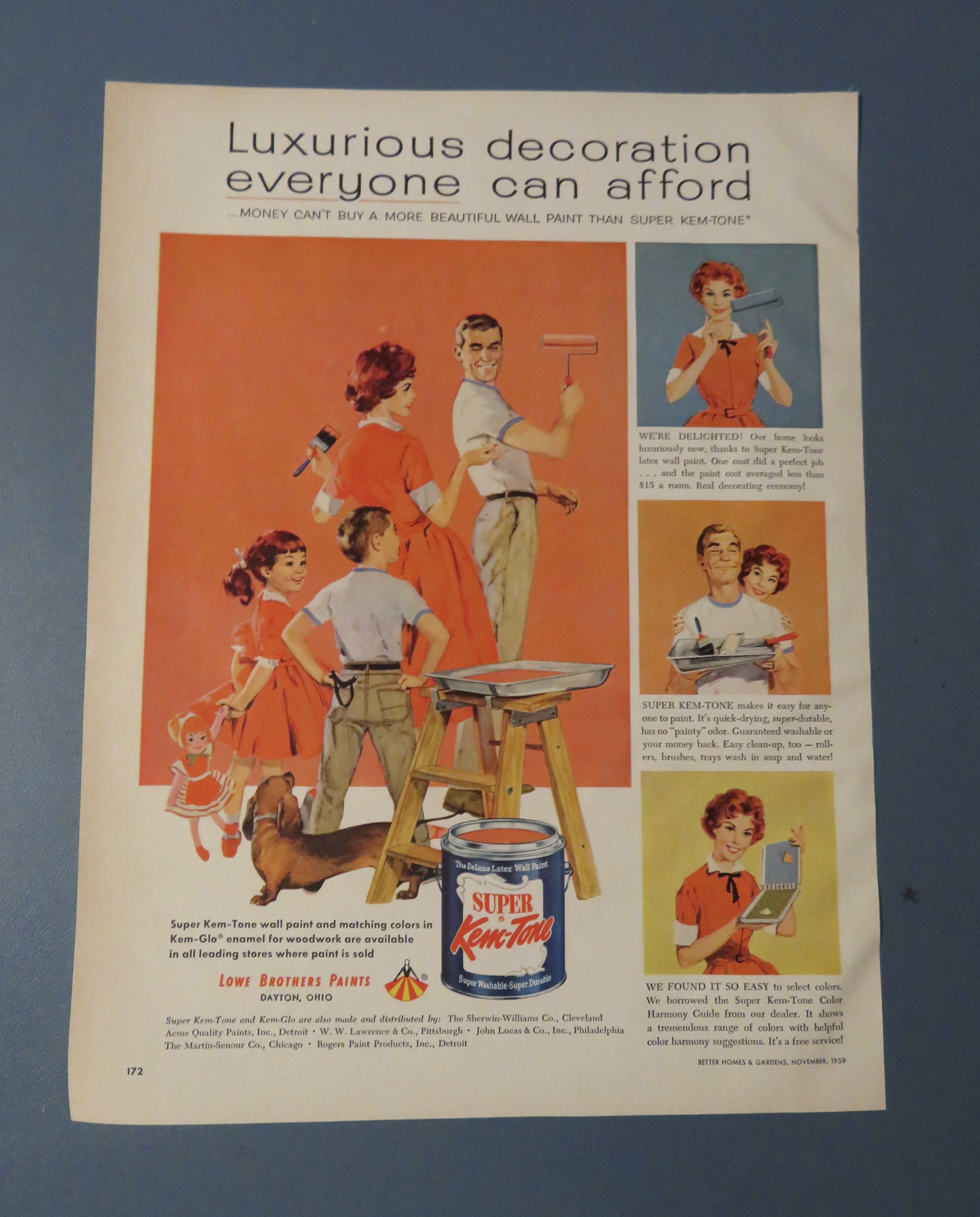 1959 Super Kem Tone Paint w/Kids Watch Man & Woman