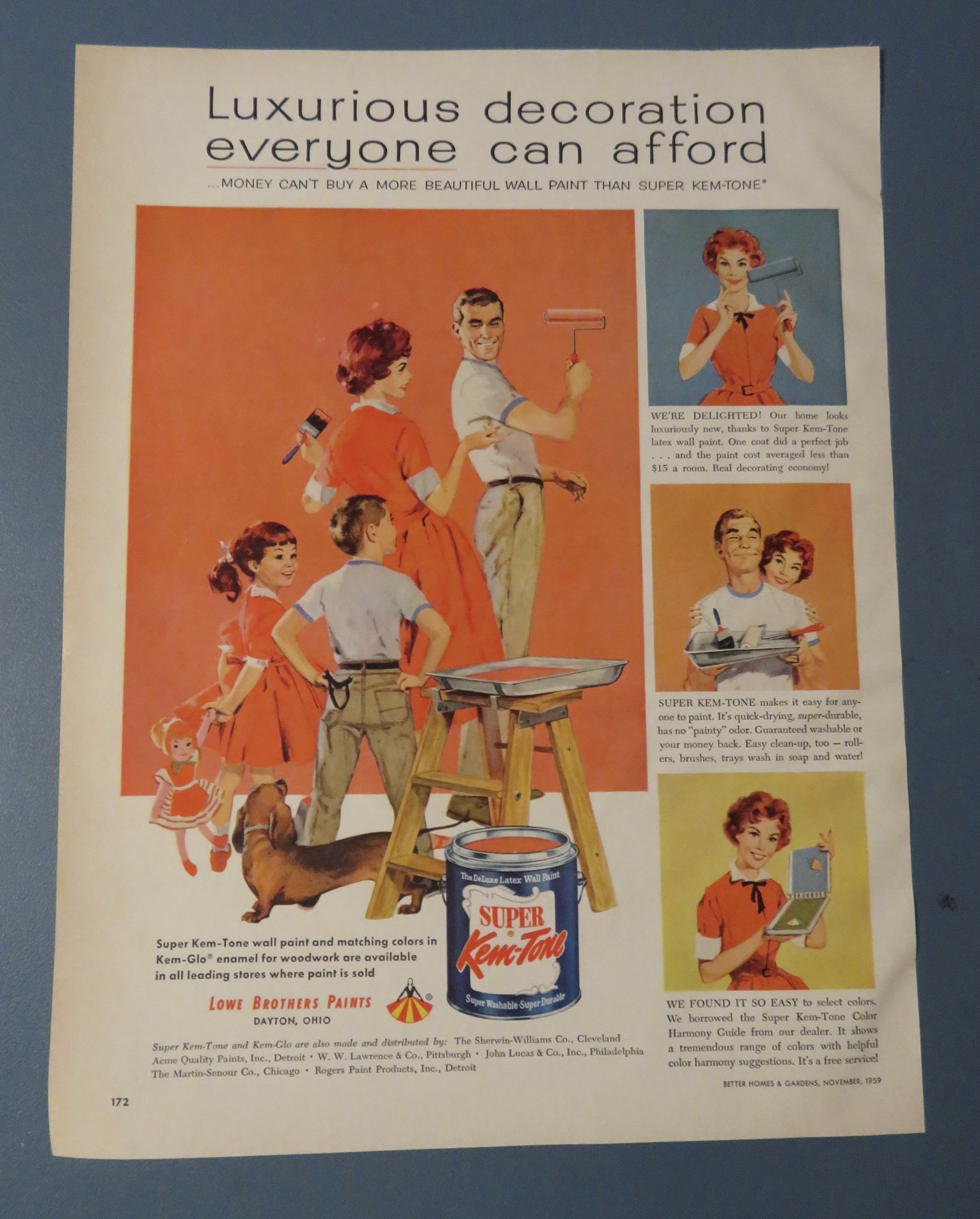 1959 Super Kem Tone Paint w/Kids Watch Man & Woman