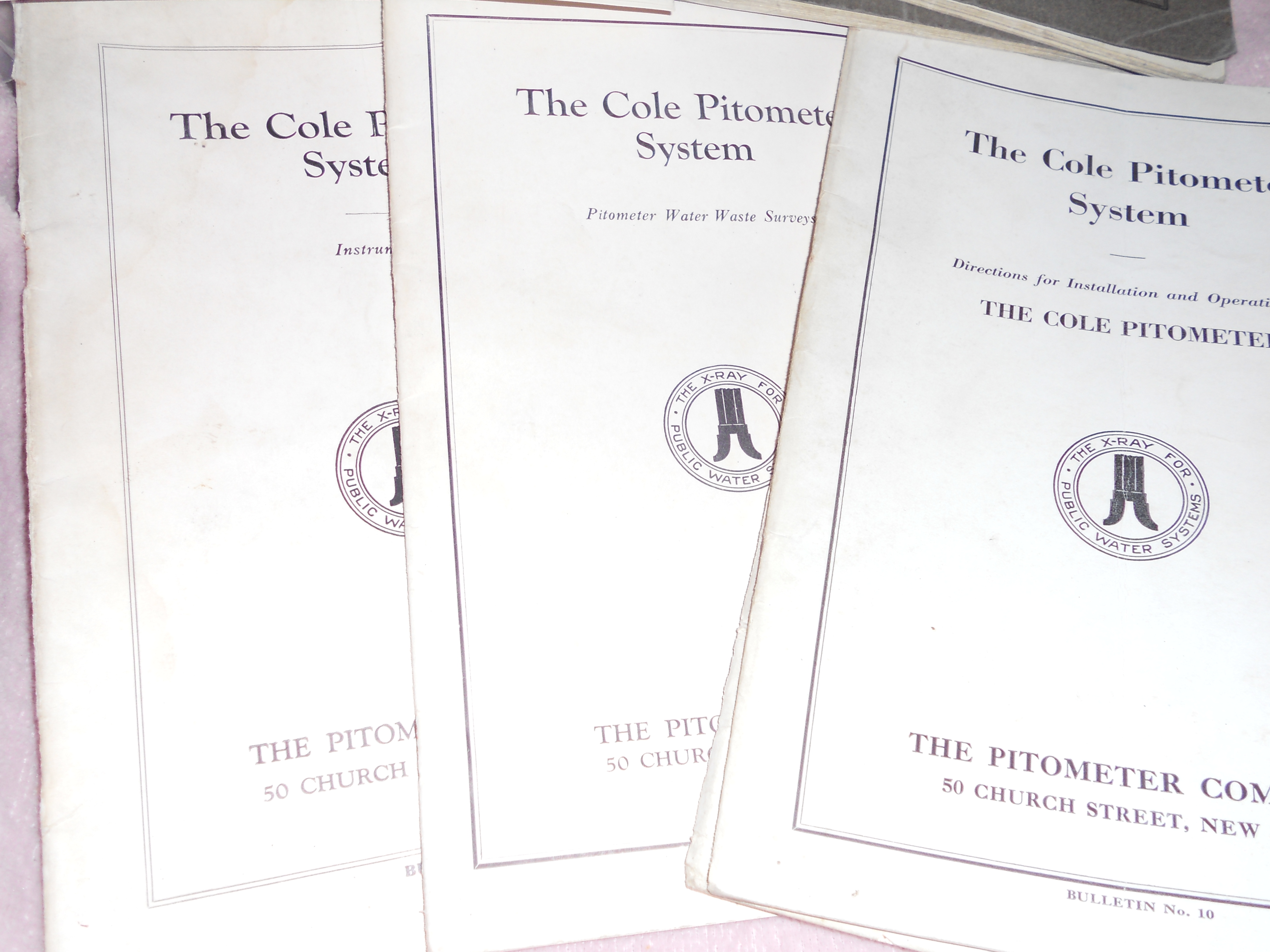 Cole Pitometer System Books Lot of 7