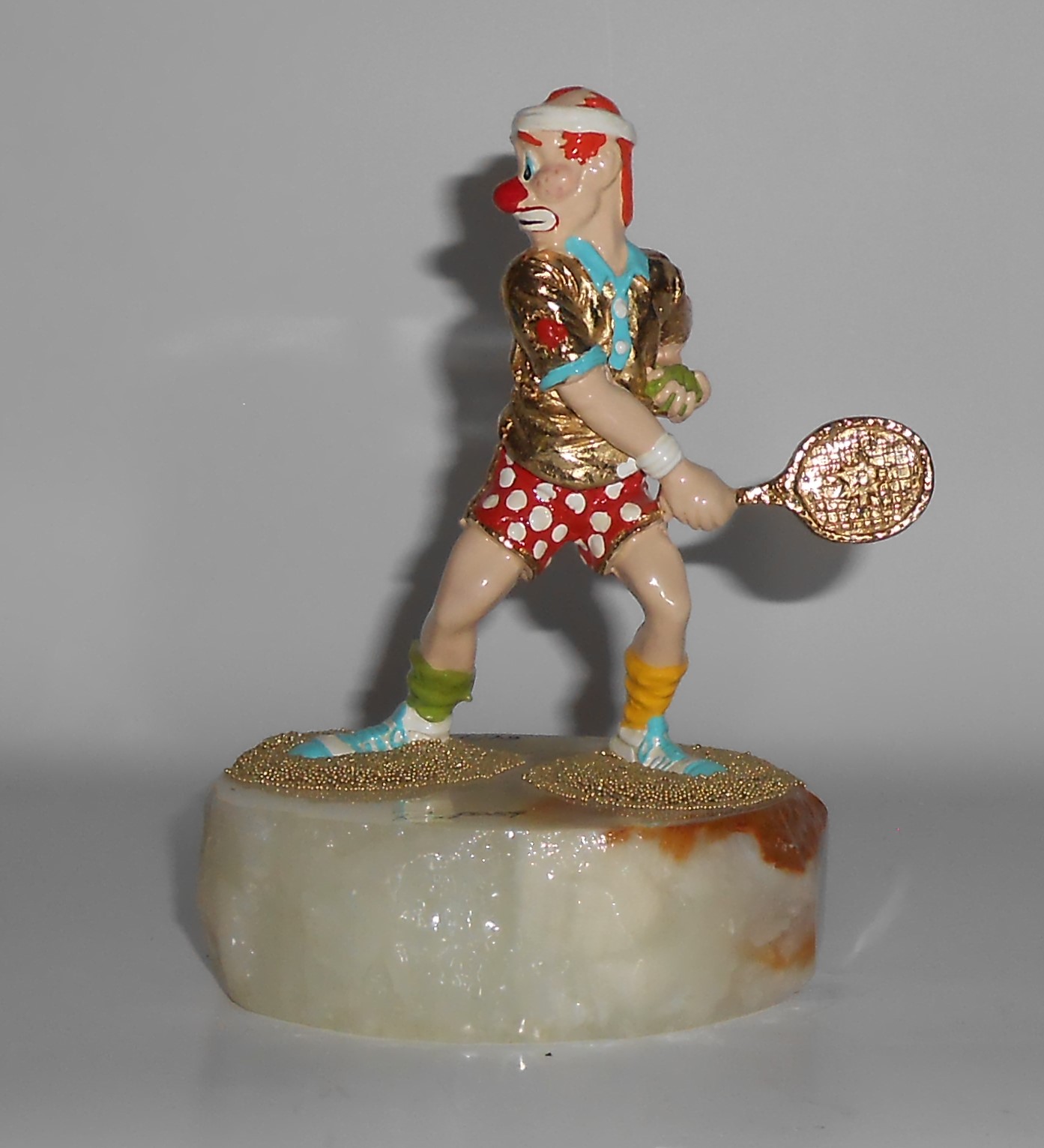 Ron Lee Art # L-190 The Tennis Player Clown Figurine