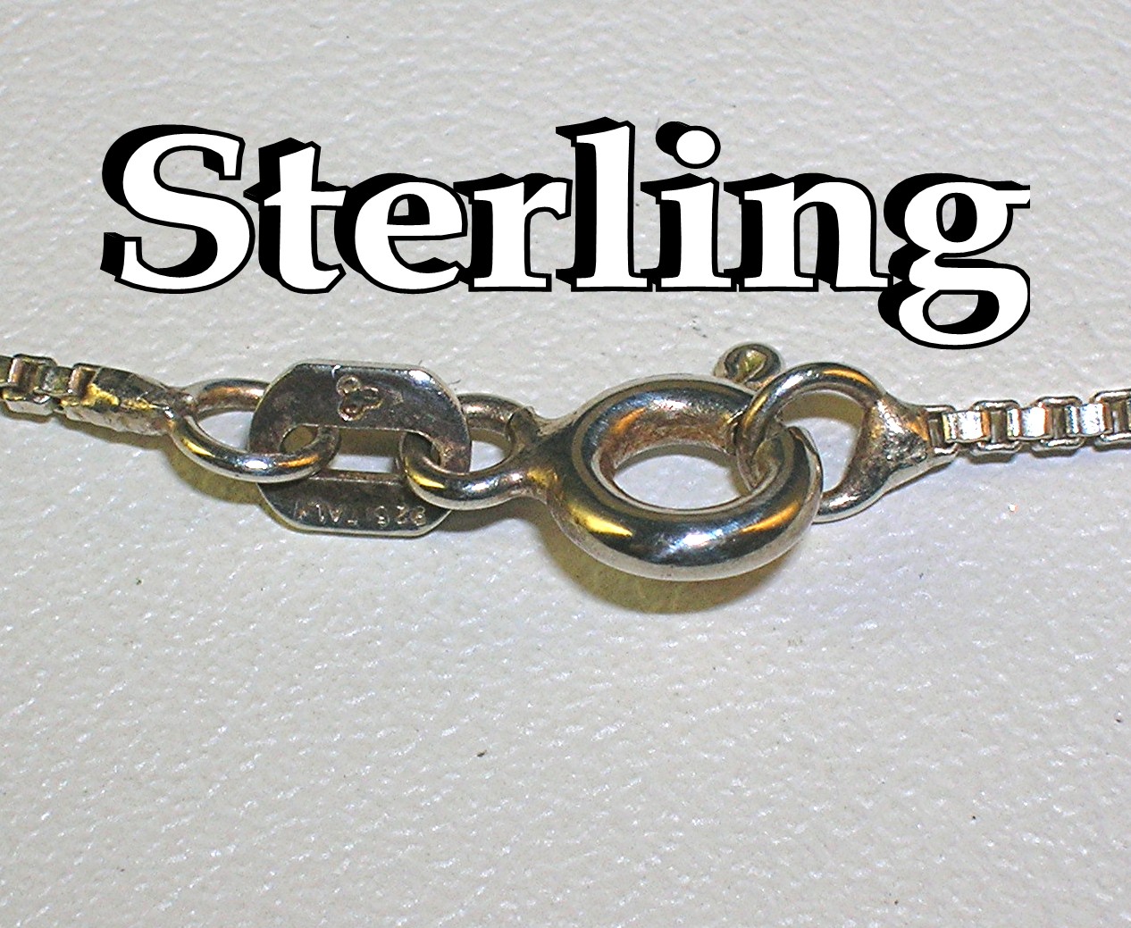 Sterling Silver Box and Ball Necklace Italy