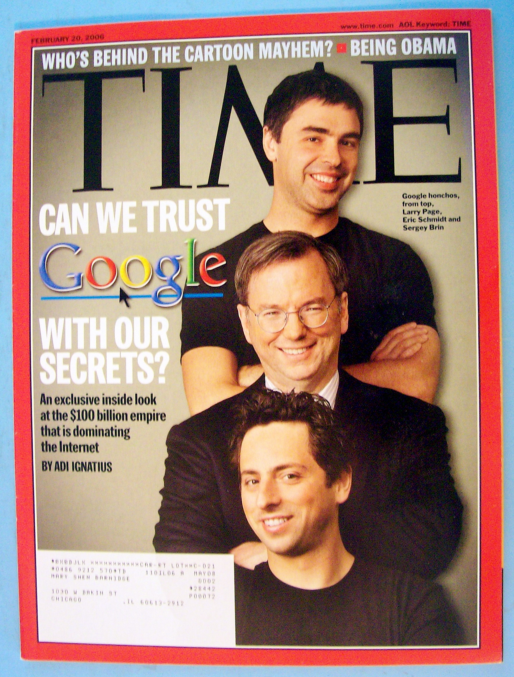 Time Magazine February 20, 2006 Can We Trust Google