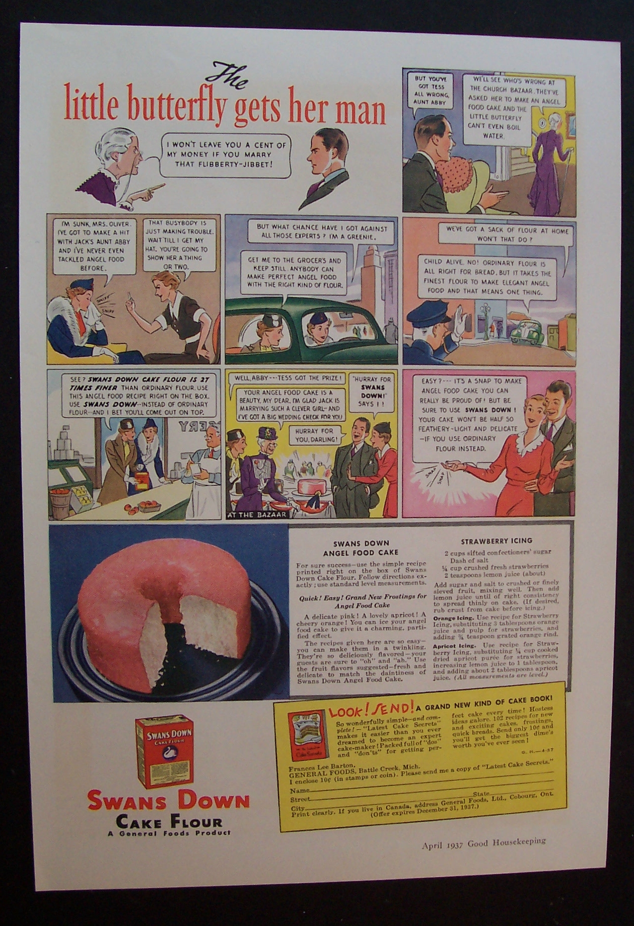 1937  Swans  Down  Cake  Flour