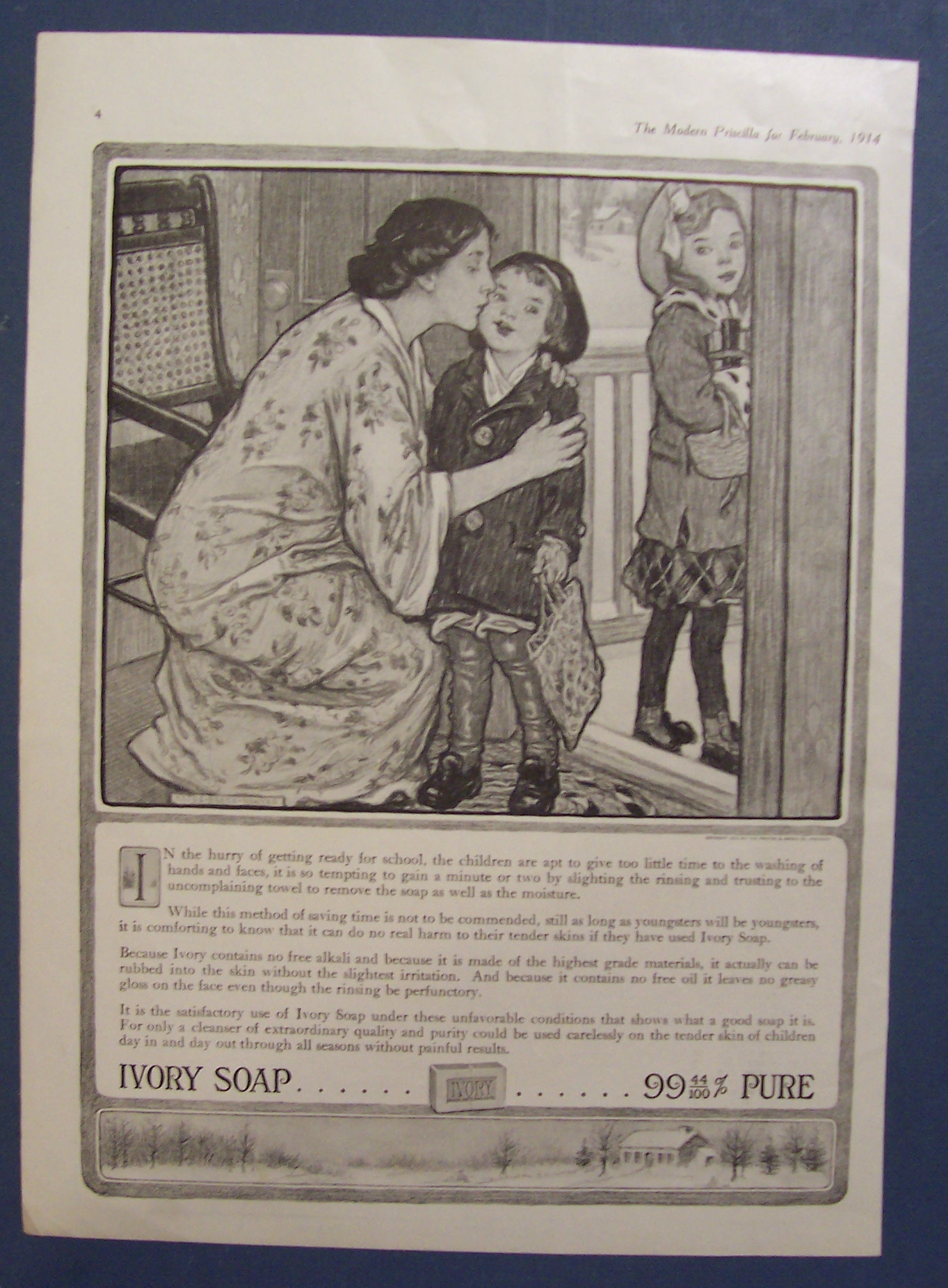 1914 Ivory Soap with Woman Kissing Her Children