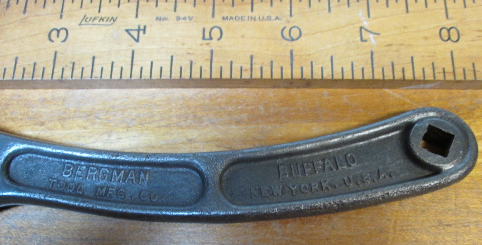 Bergman Tool Mfg. Co. S-Handle Adjustable Wrench 8 Inch
