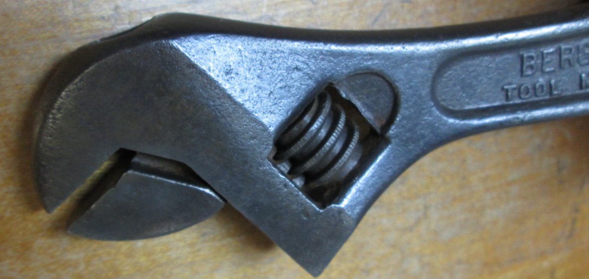 Bergman Tool Mfg. Co. S-Handle Adjustable Wrench 8 Inch
