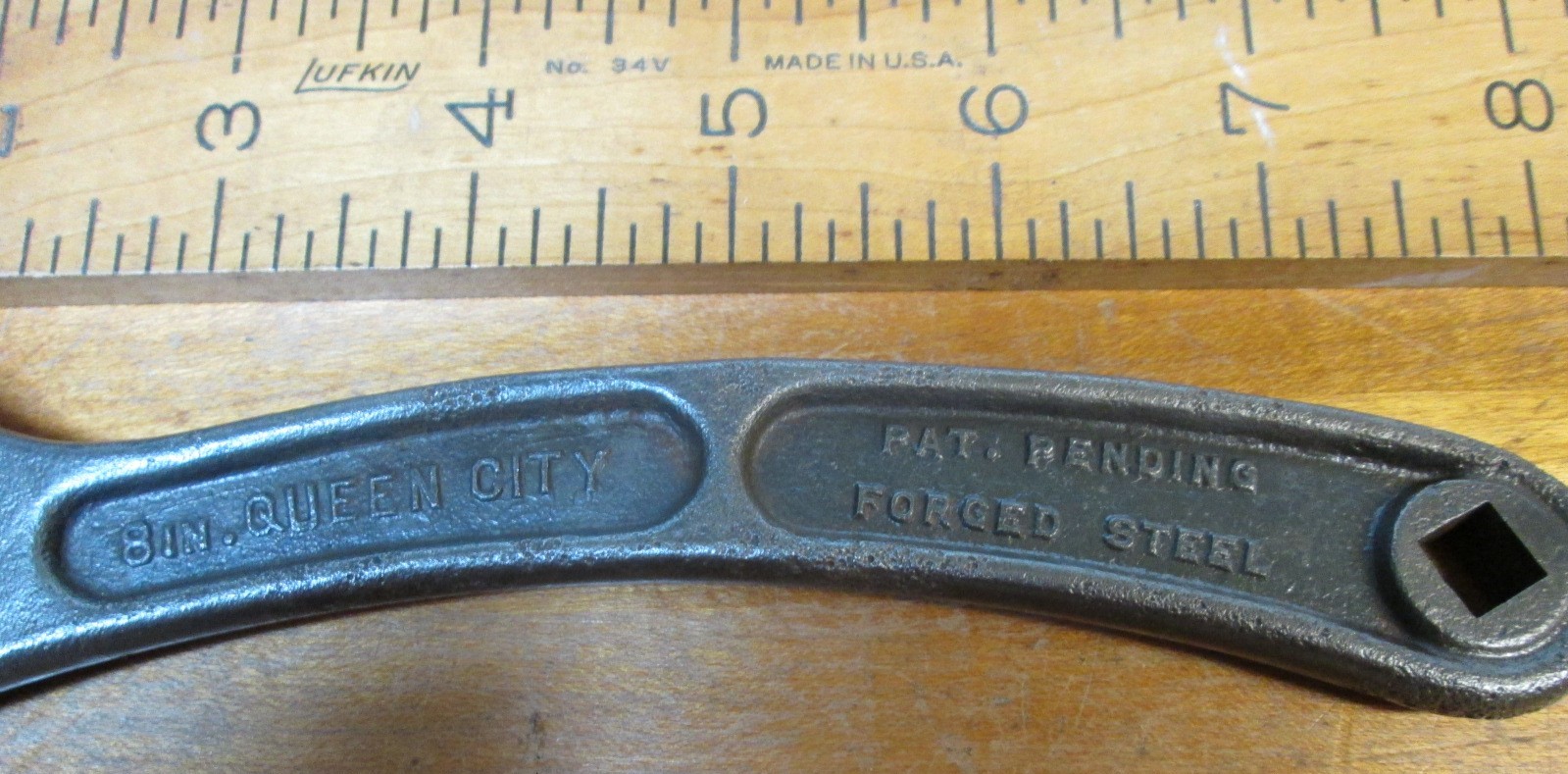 Bergman Tool Mfg. Co. S-Handle Adjustable Wrench 8 Inch