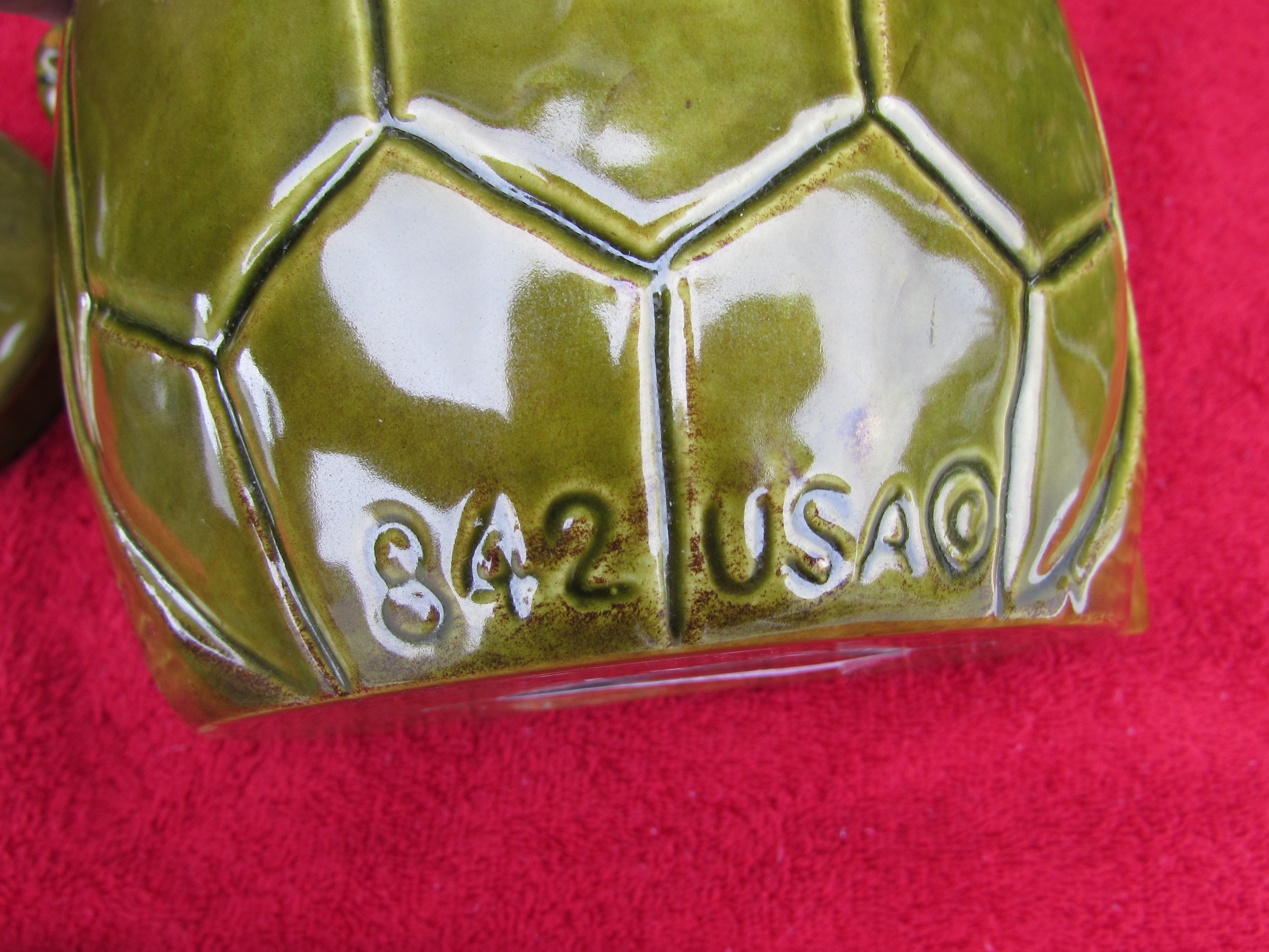 California Originals Sitting Turtle Cookie Jar Flowers