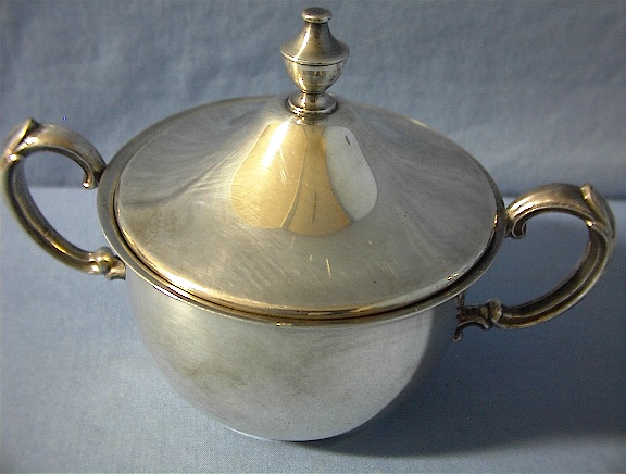 Covered Silverplate Sugar Bowl